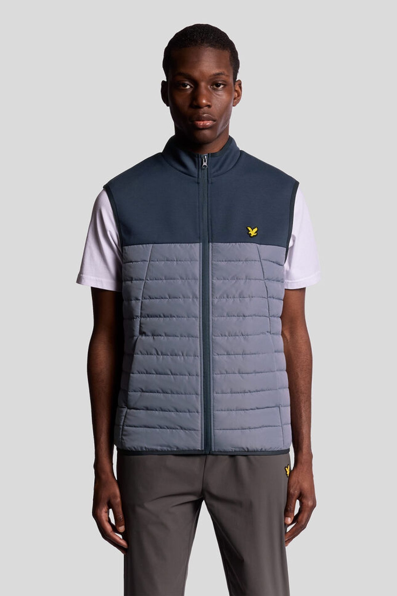 SPORTS FLEECE HYBRID GILET TRUE INDIGO/STEEL INDIGO 1