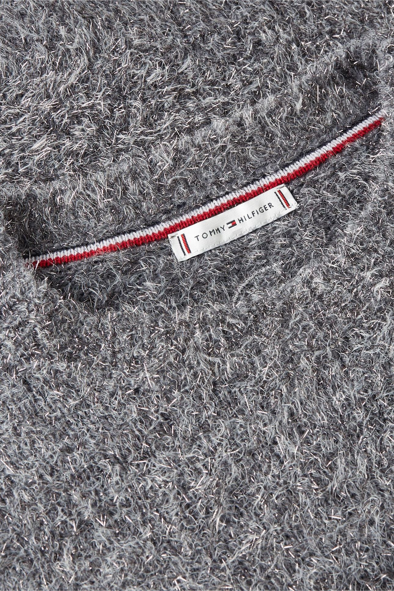 FLUFFY C-NECK PETIT SWEATER LIGHT GREY HEATHER 3