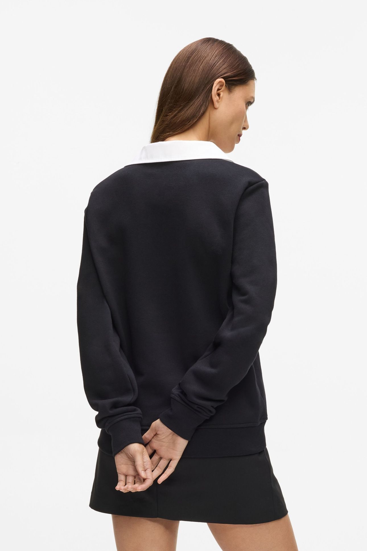 SIGNATURE COLLAR SWEATSHIRT BLACK 3