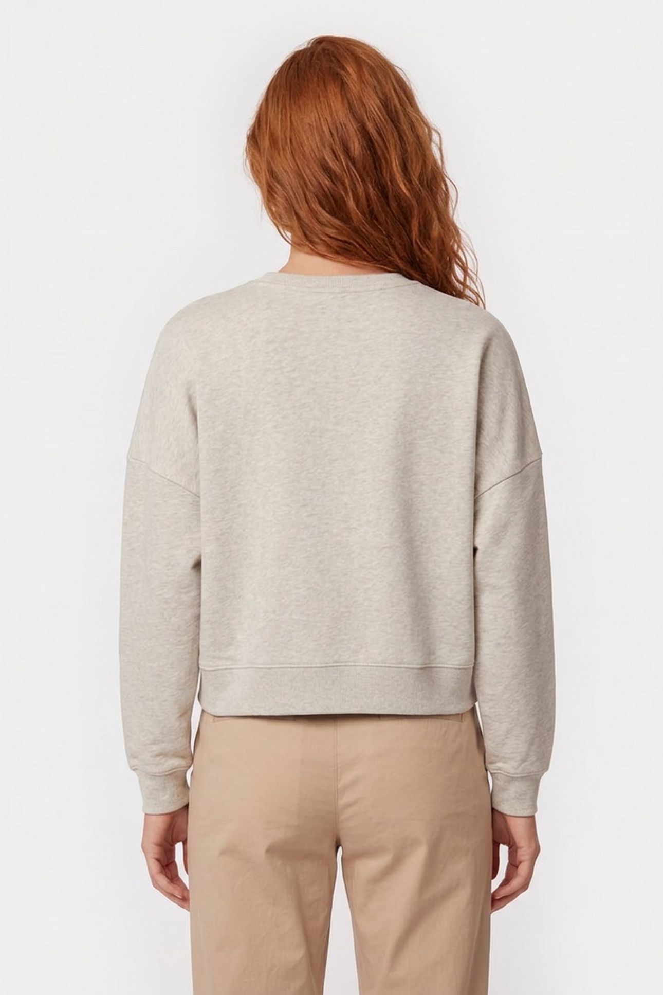 PRINTED EMBROIDERED SWEATSHIRT GREY-MARL 2