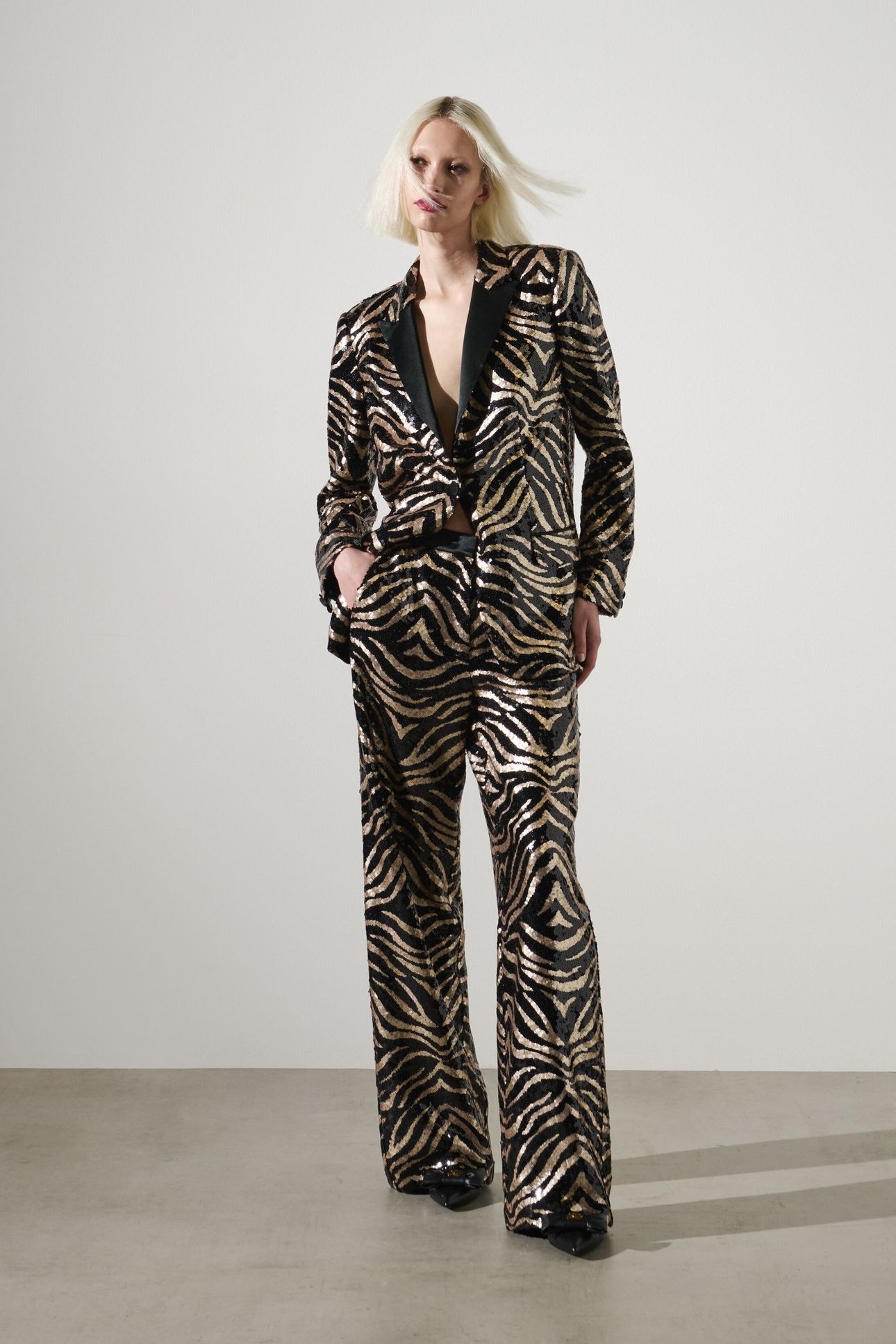 SEQUIN PANTS BLACK/GOLD 3