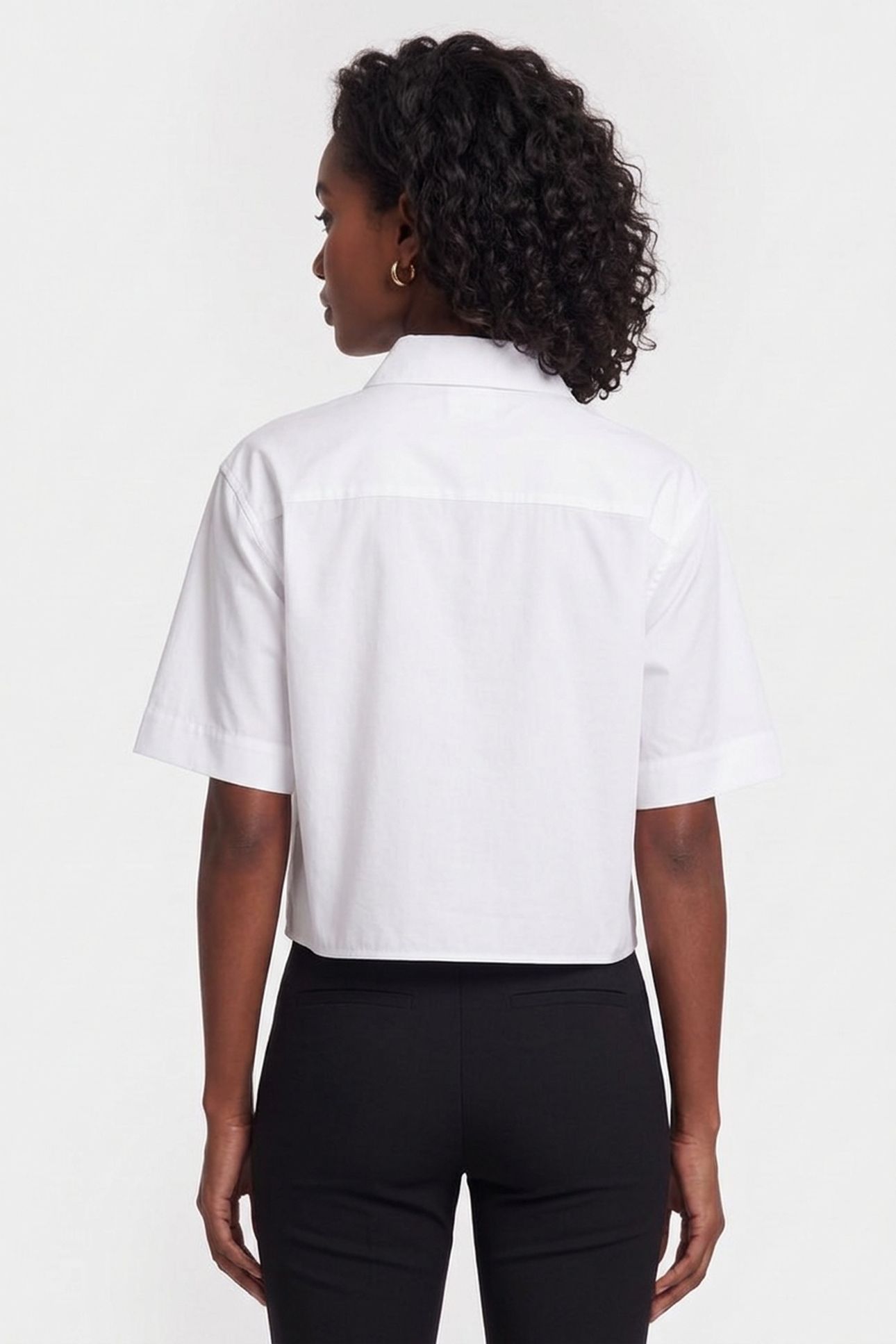 SIGNATURE HEM POPLIN SHIRT WHITE 4