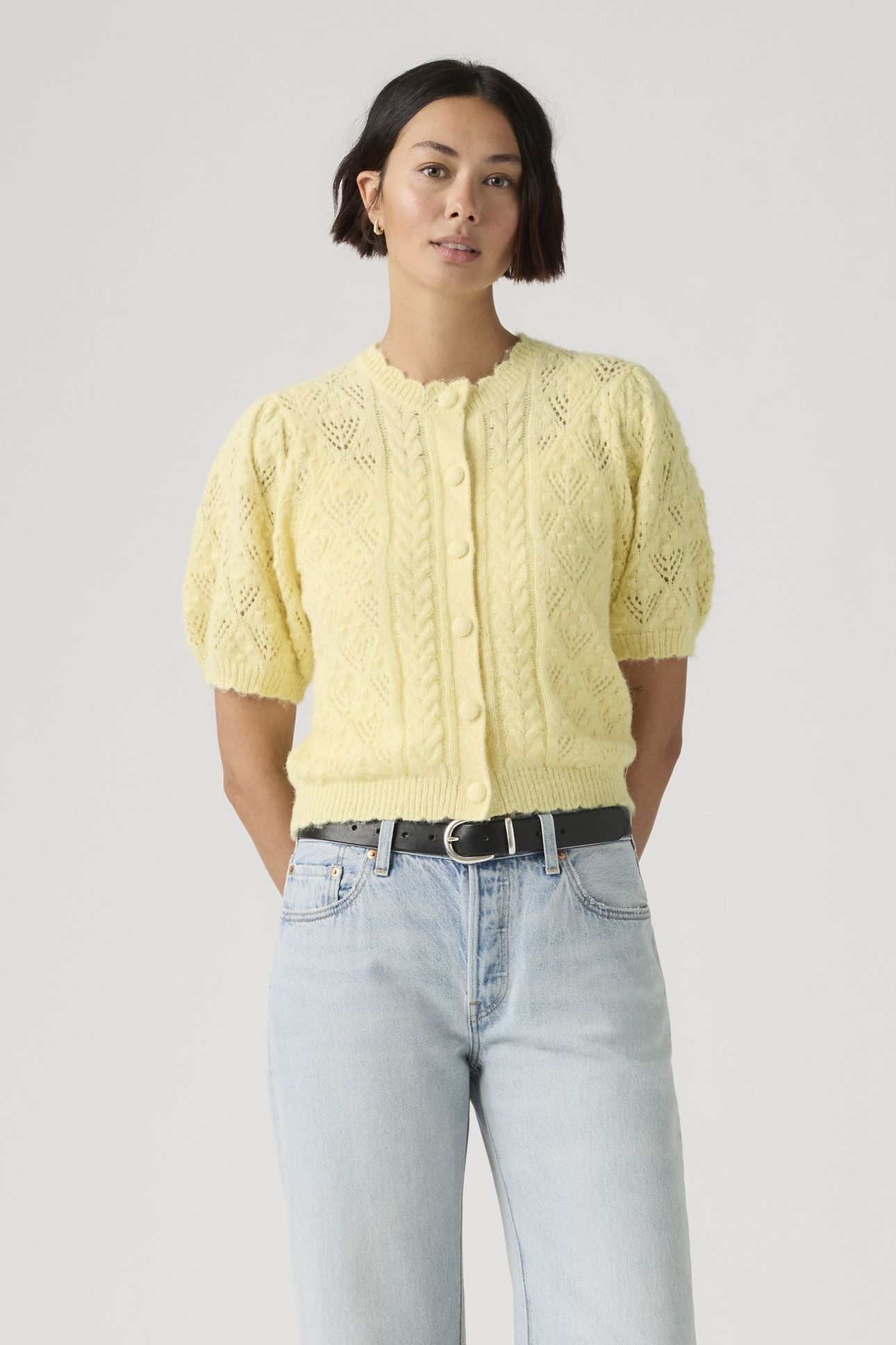 PAULINE POINTELLE SHORT SLEEVE CARDIGAN 2