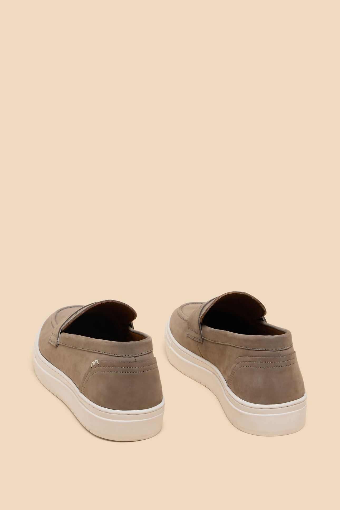 LENNY LEATHER LOAFER MID GREY 5