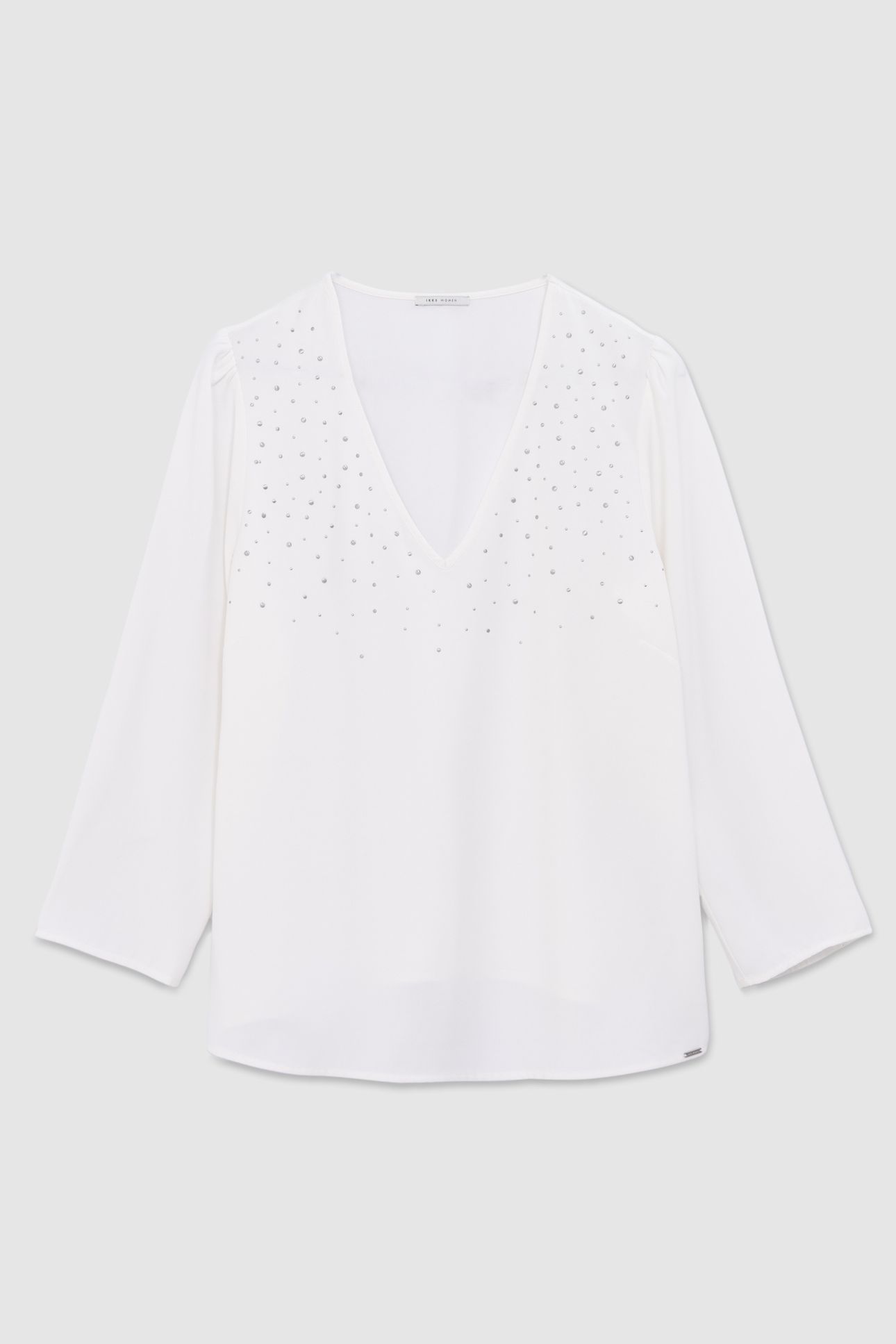 ECRU BLOUSE WITH STUD DECORATION 1