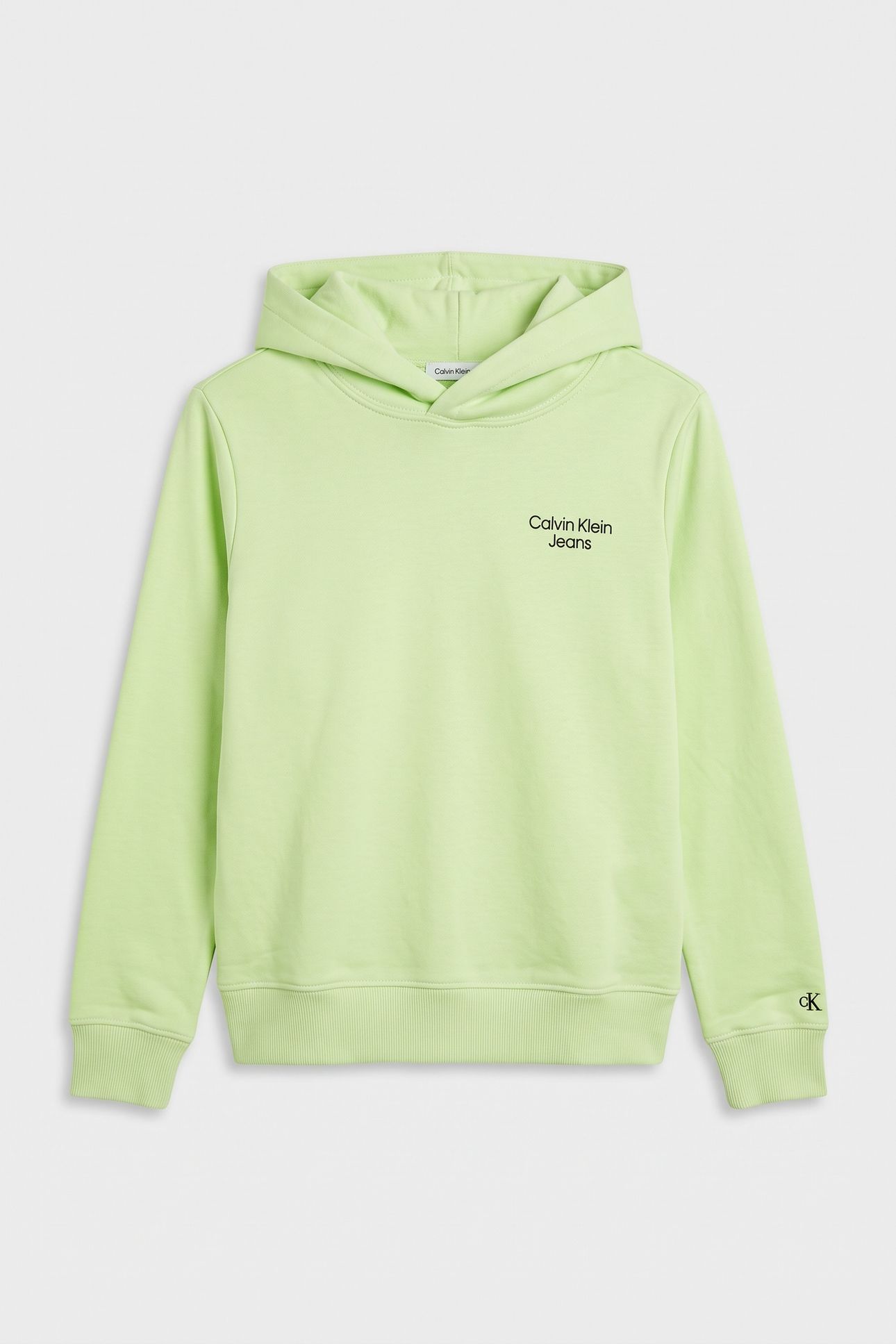 BOYS CKJ STACK LOGO HOODIE EXOTIC MINT 2