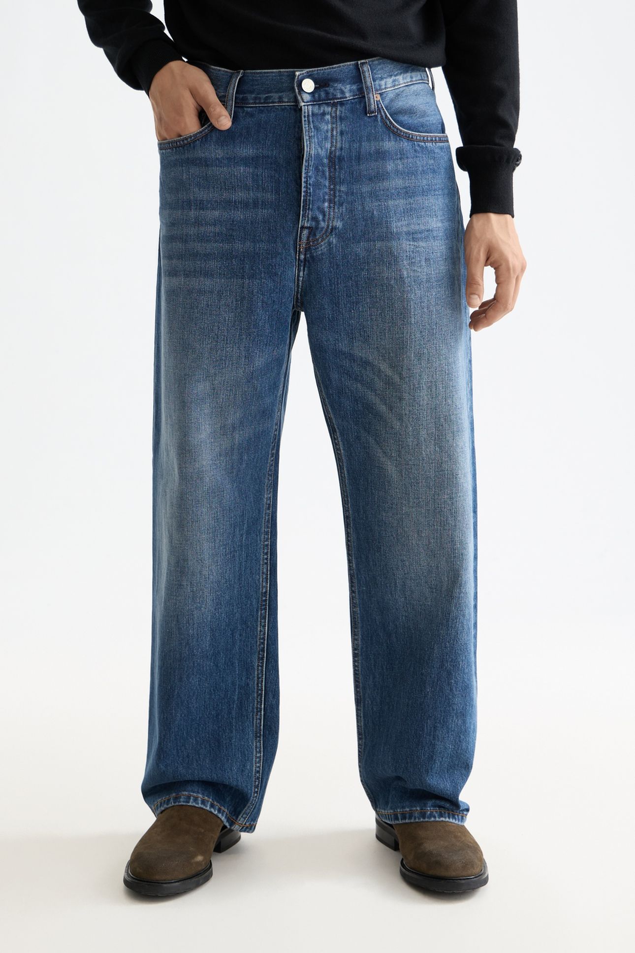 CORE THE PITCH LOOSE JEANS — BRING THE BLUE NAVY 1
