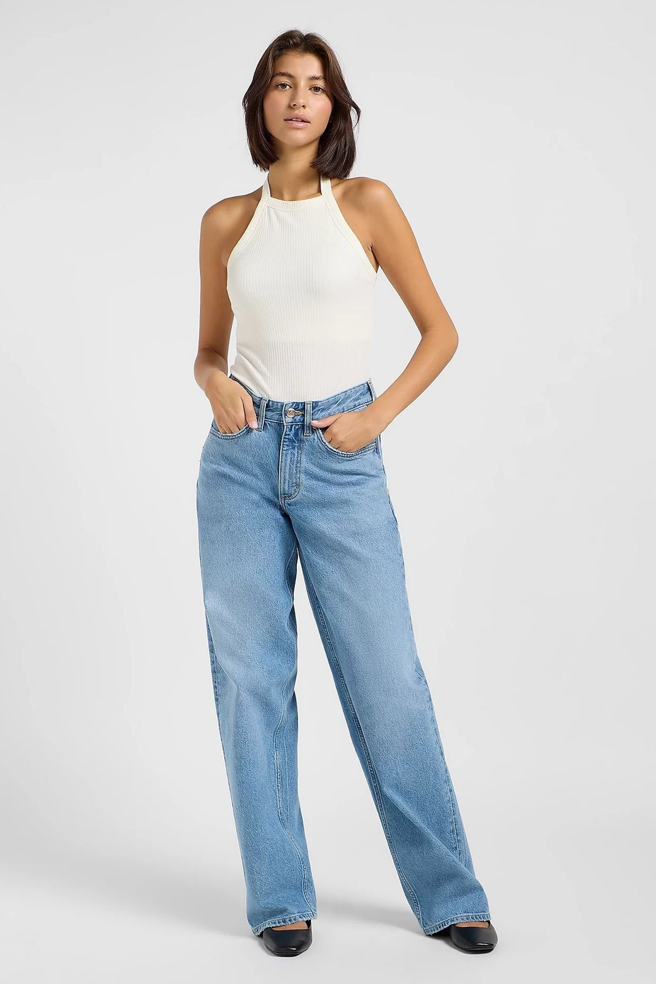 RIDER LOOSE BLUE KOI LOOSE STRAIGHT JEANS DENIM BLUE 3