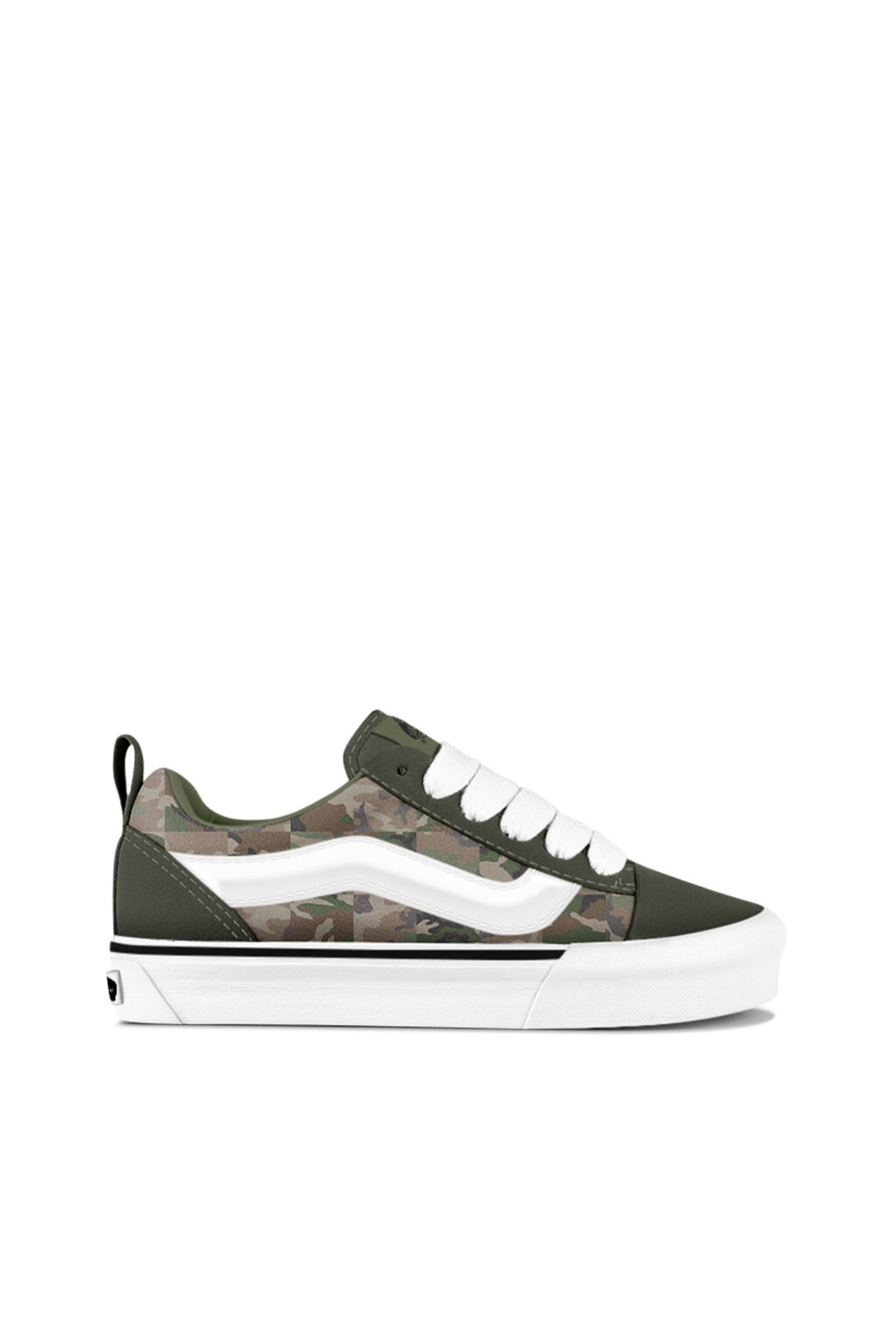TODDLER KNU SKOOL ELASTIC LACE CHECK CAMO GREEN 1