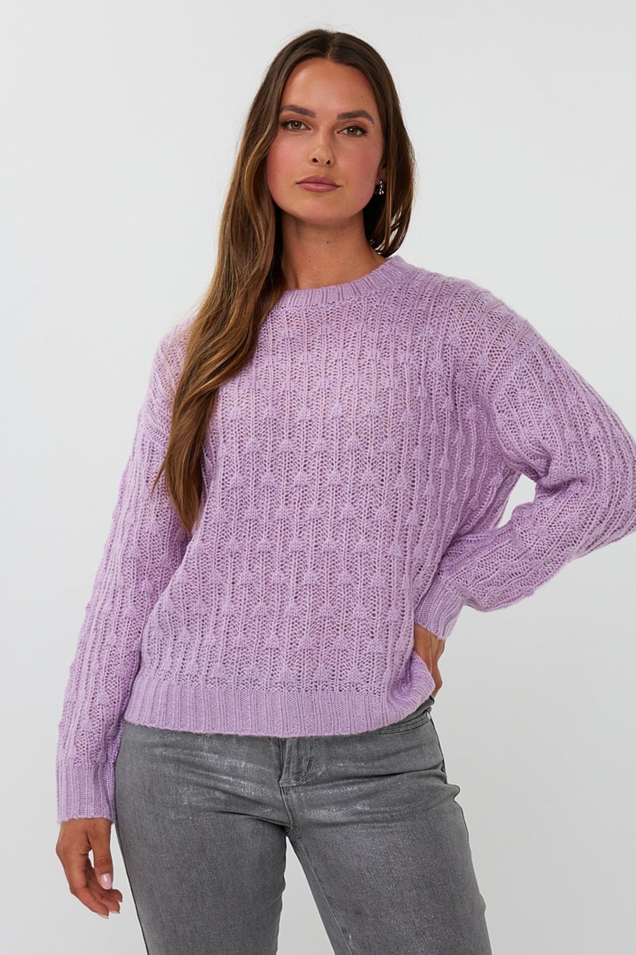 SWEATER AJOUR LIGHT VIOLET 1