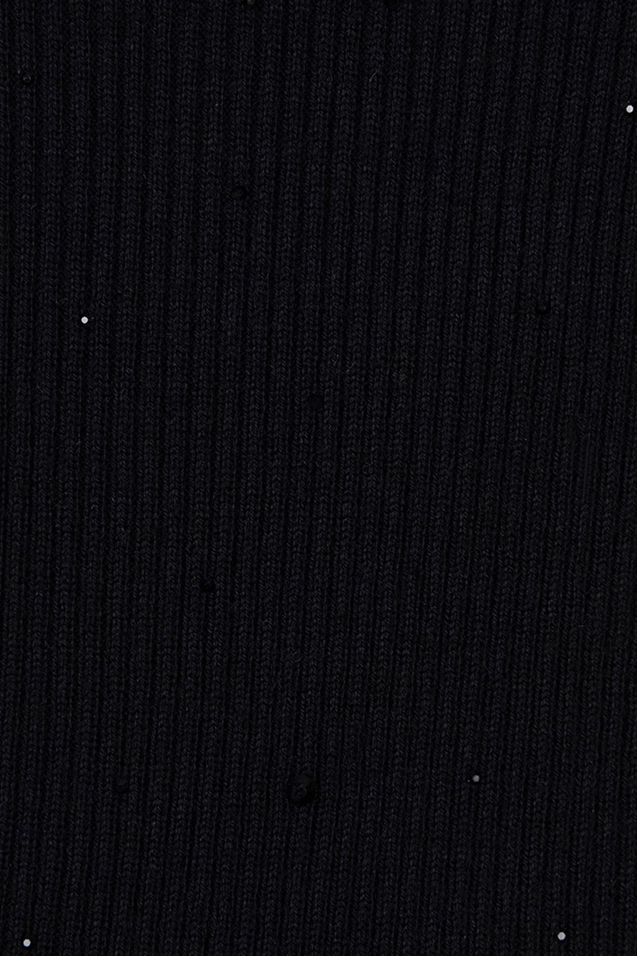 TOP RIB S/SLVE STUDS BLACK 6
