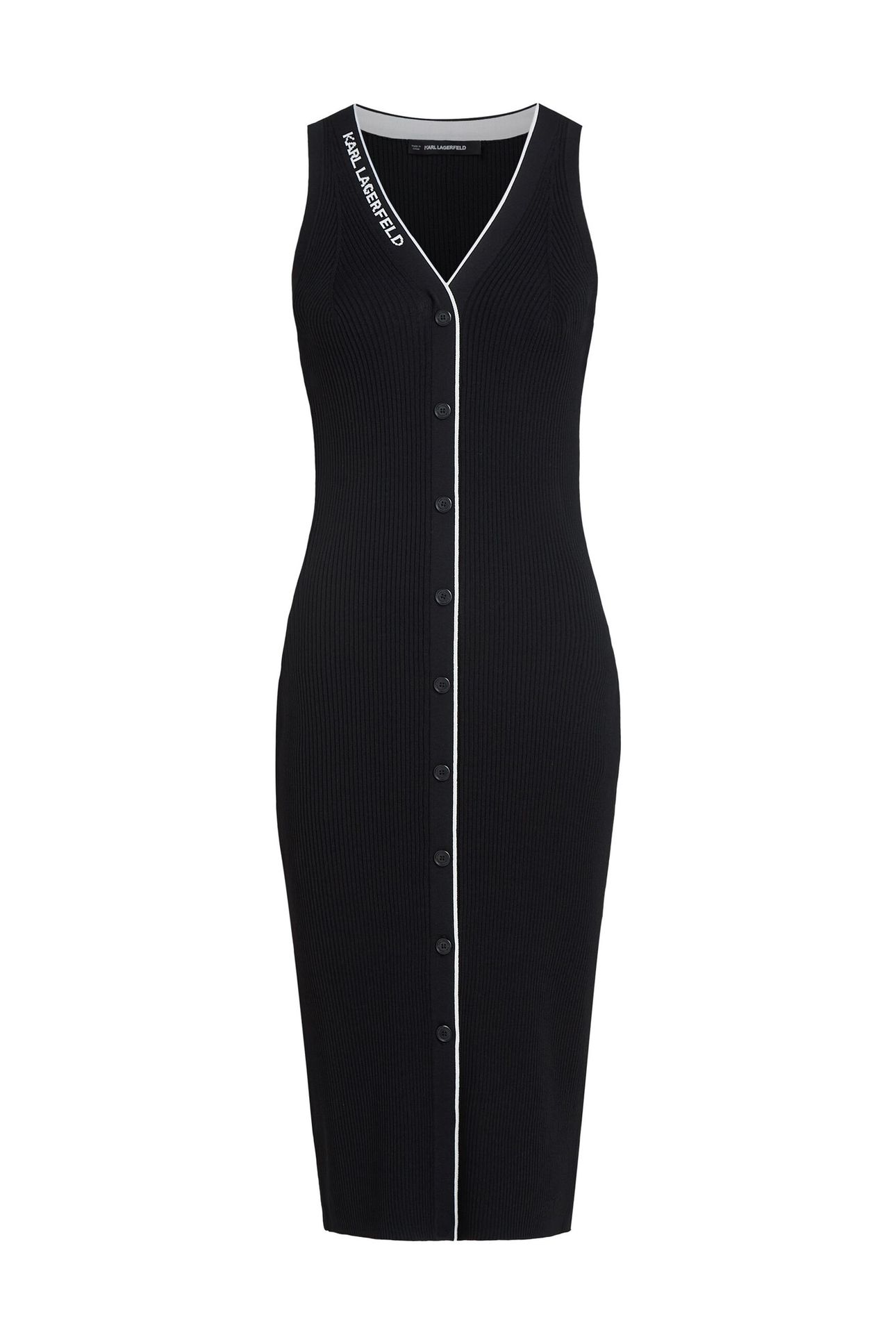 LOGO KNIT DRESS BLACK/WHITE 6
