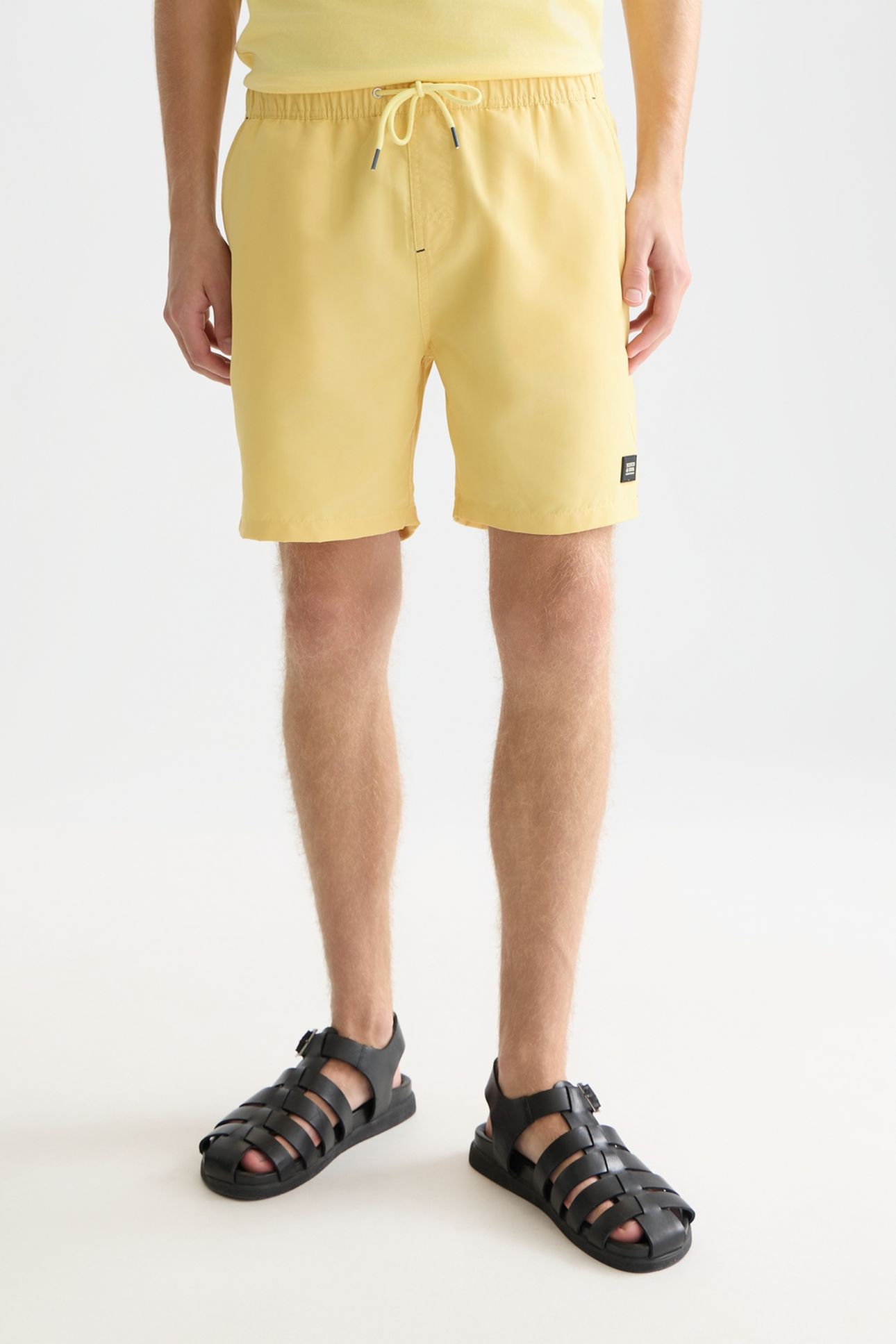 SOLID MIDLENGTH SWIM SHORTS MED YELLOW 1