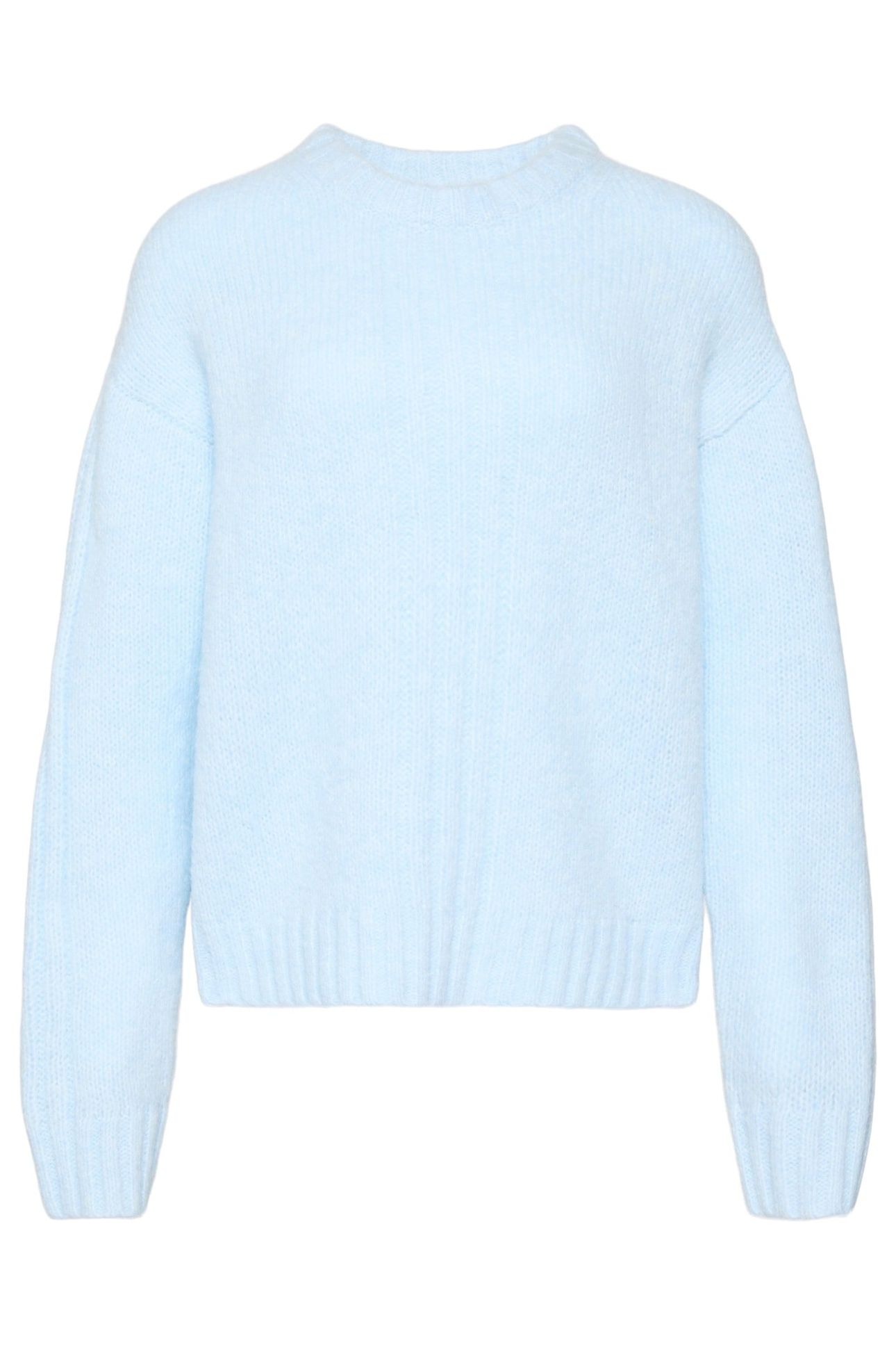 BRUSHED WOOL BLEND PULLOVER KEEPSAKE BLUE 1