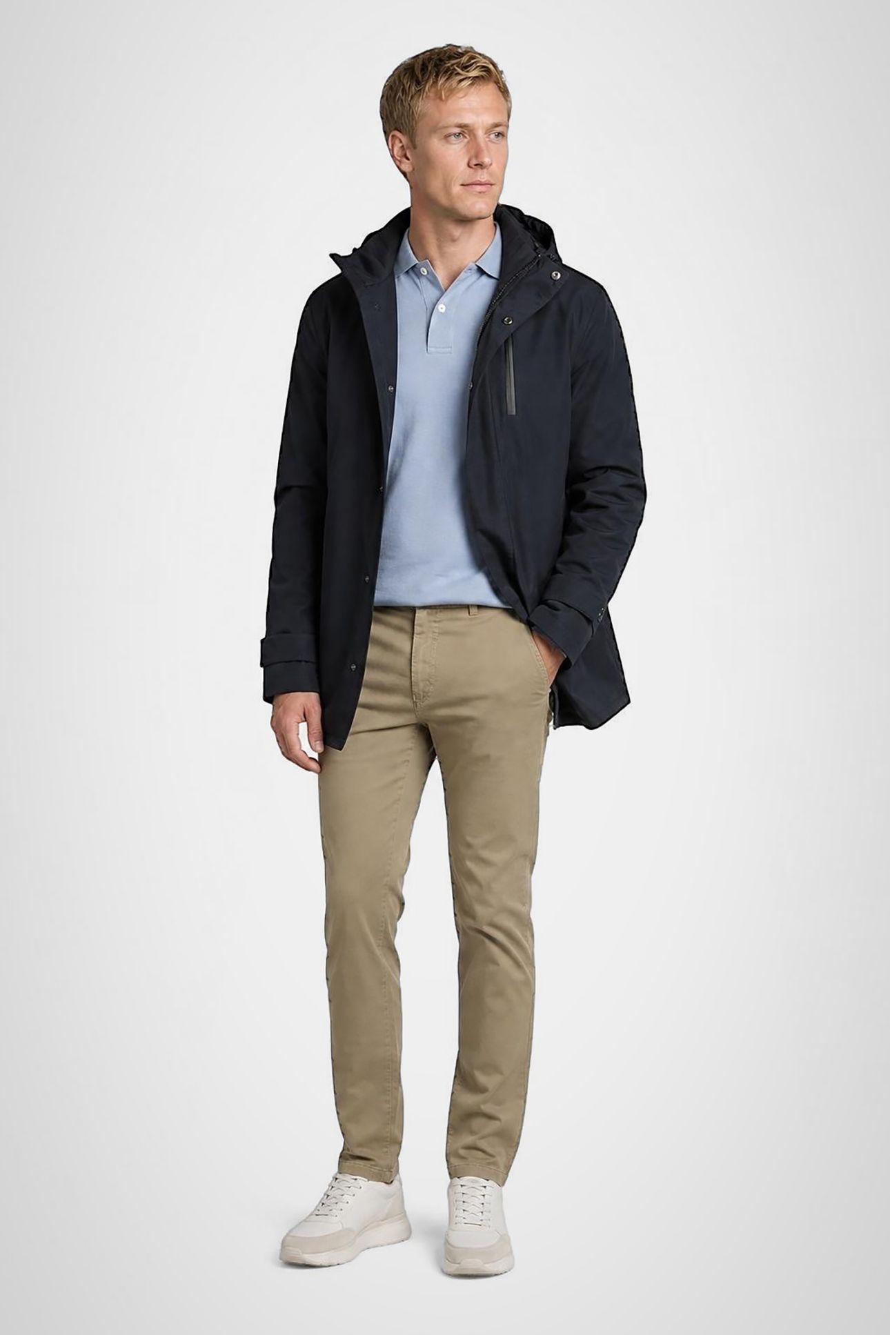 HOODED RAINCOAT NAVY 1