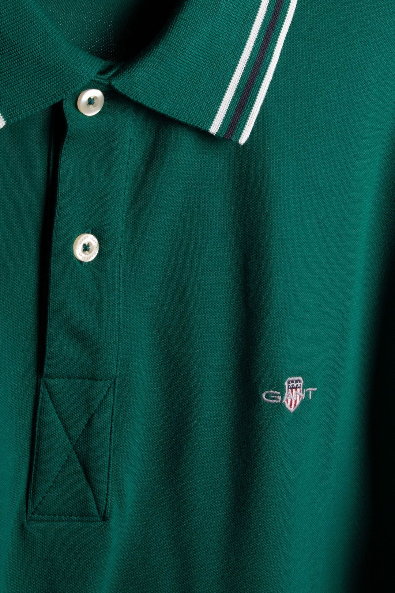 COLLAR TIPPING SS POLO DEEP FOREST GREEN 5