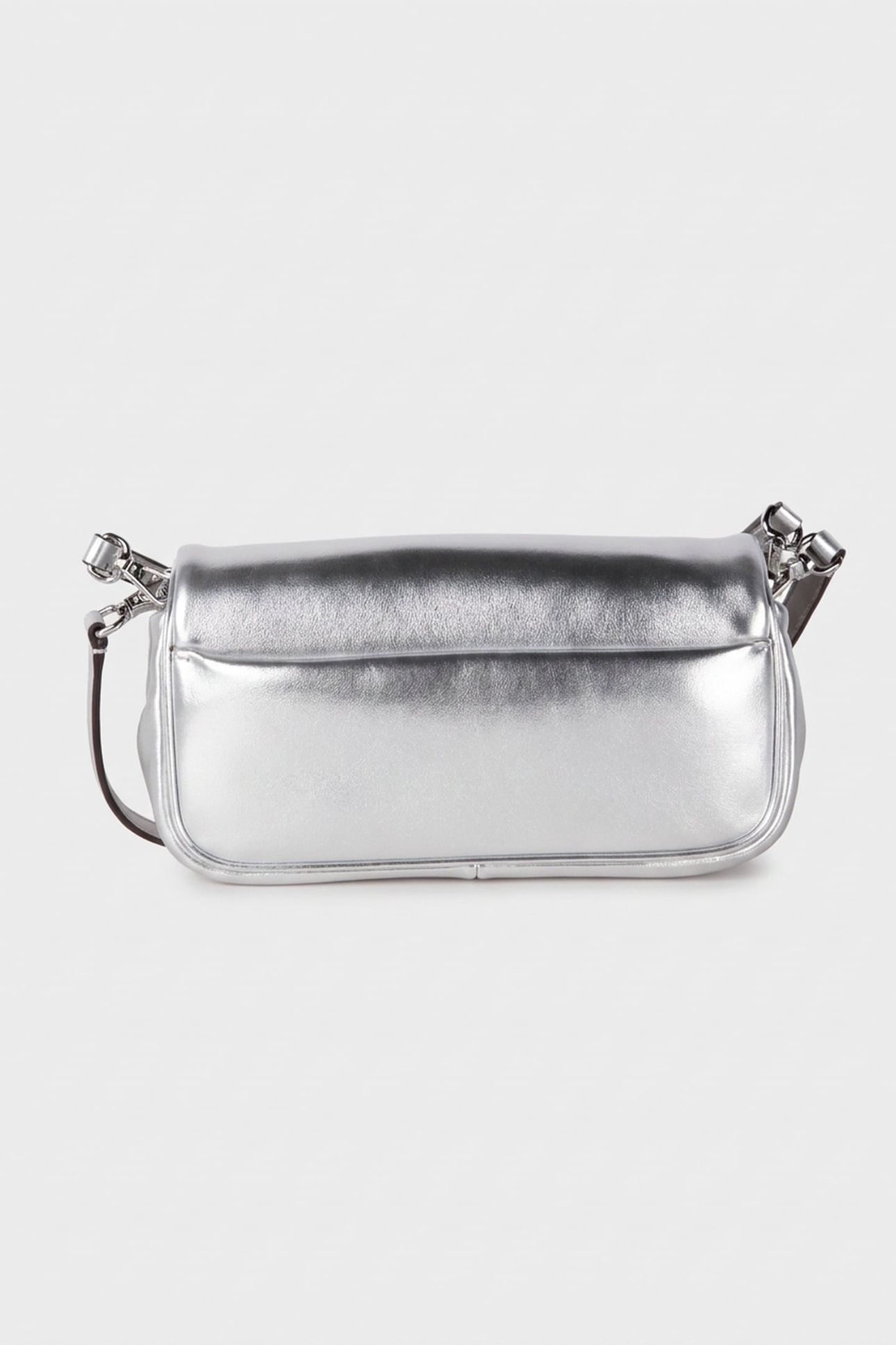 SMALL CONVERTIBLE POUCHETTE CROSSBODY SILVER 2