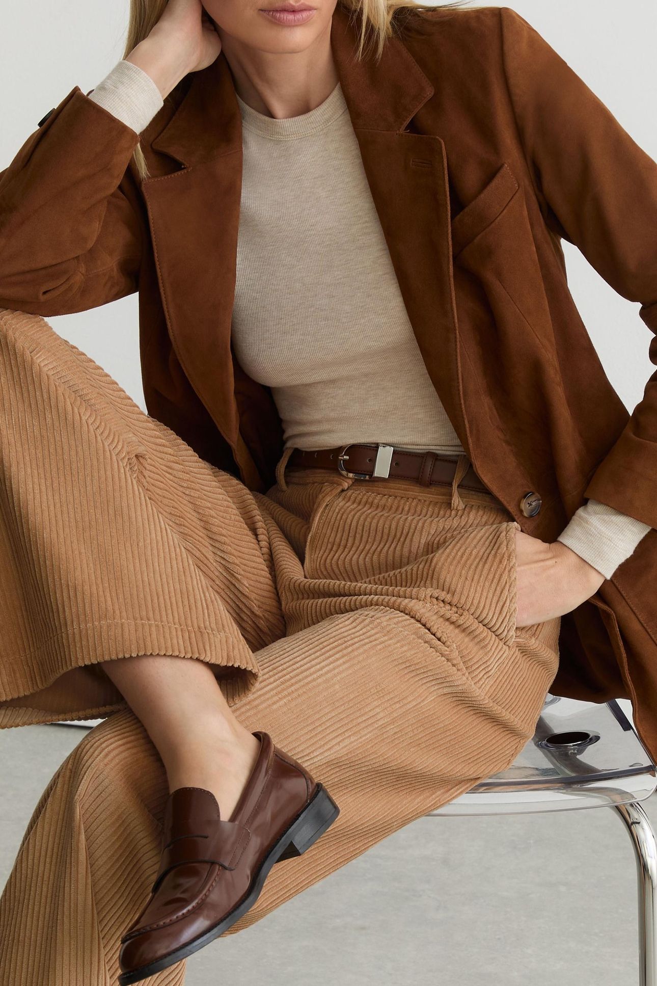 CORD TROUSER CAMEL 8