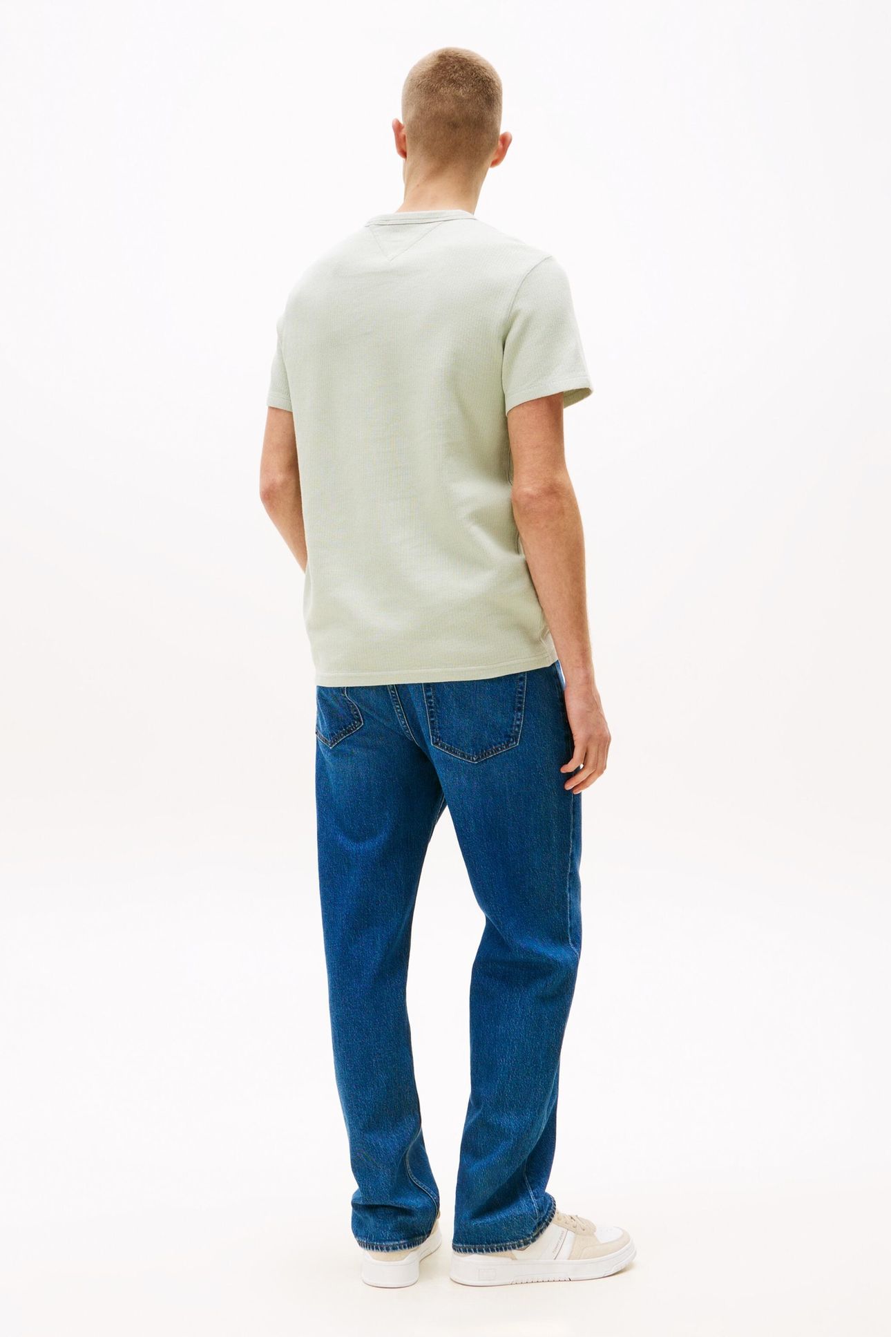 TJM SLIM WAFFLE TEE MISTY SAGE 3