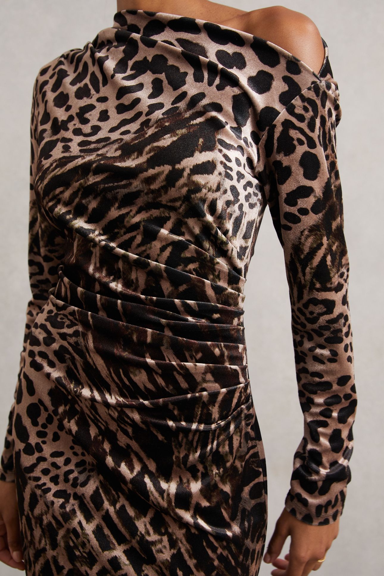 PRINTED VELVET BLACK/BROWN 6