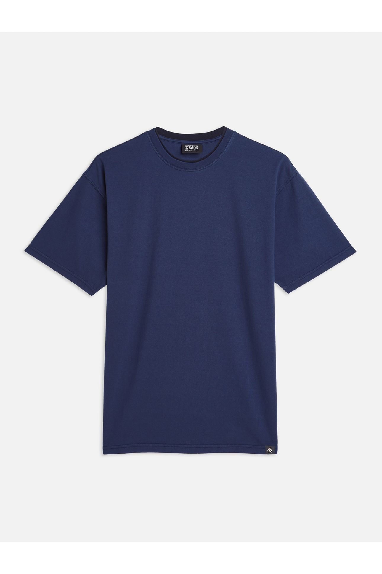 3 CROSSES GARMENTDYED RELAXEDFIT TSHIRT NAVY 1