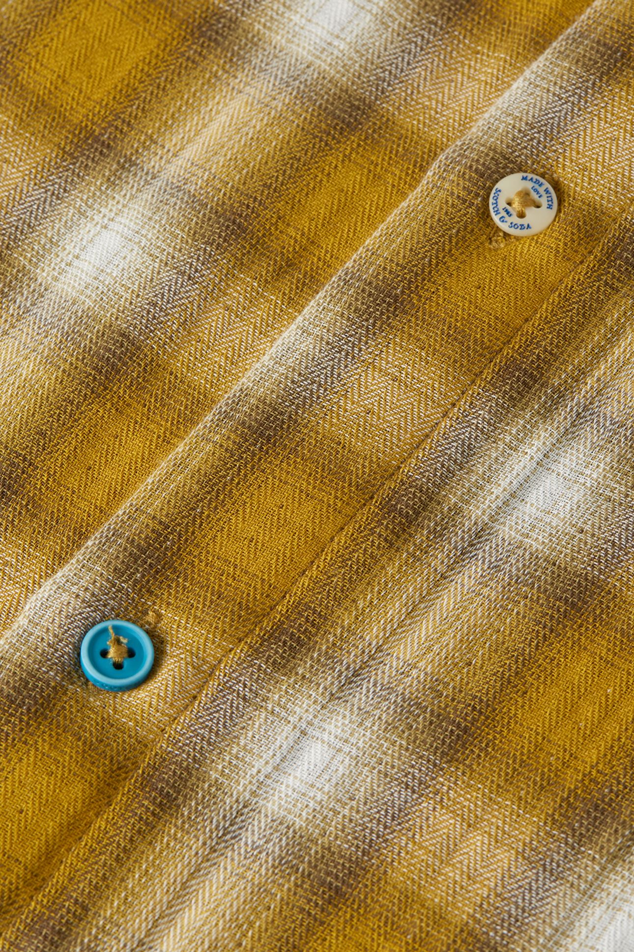 DOUBLE CLOTH CHECK RELAXEDFIT SHIRT MED YELLOW 3