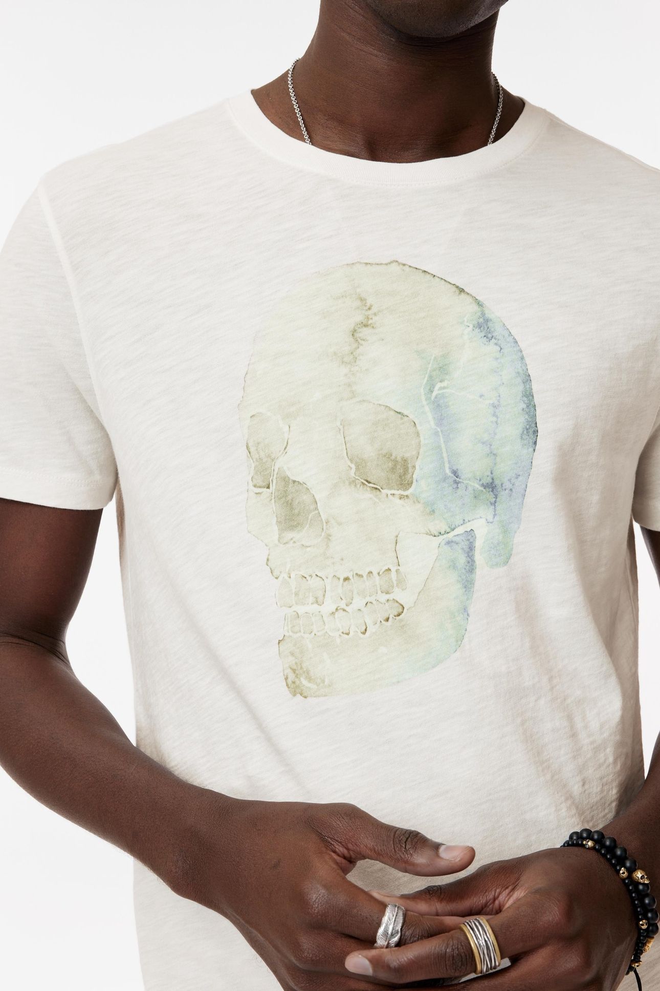 SS CREW TEE - WATERCOLOR SKULL SALT 3