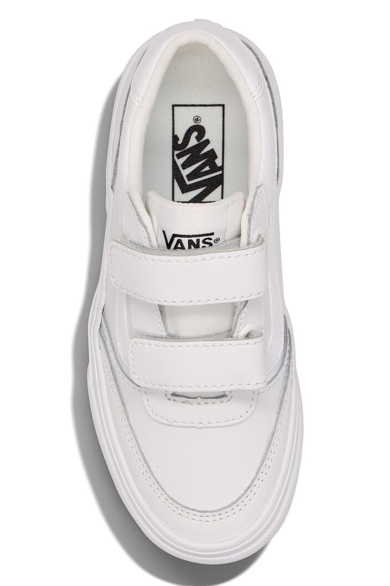 YOUTH UNISEX BROOKLYN LS V LEATHER WHITE/WHITE 3