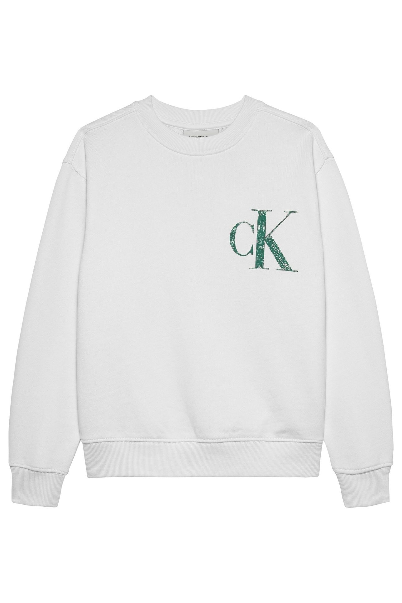 BOYS BACK GRAPHIC TERRY CREW BRIGHT WHITE 1