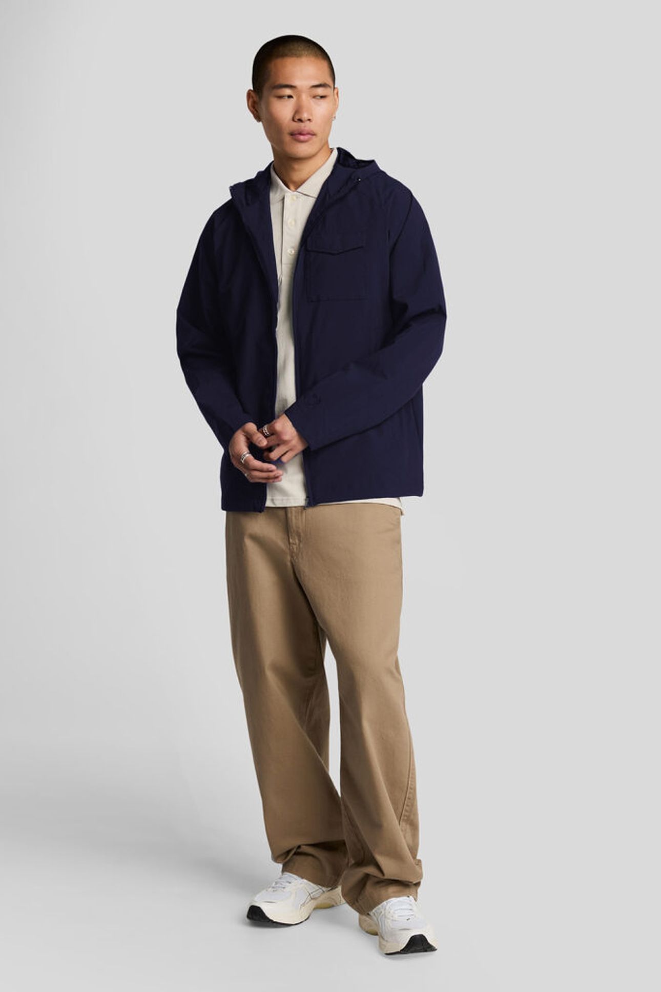 HOODED SHELL JACKET DARK NAVY 3
