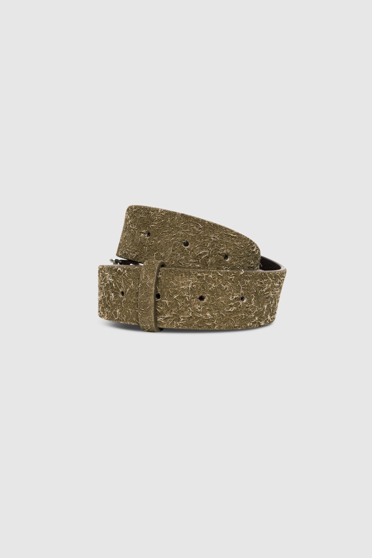 KHAKI FLANNEL-STYLE SUEDE BELT 1