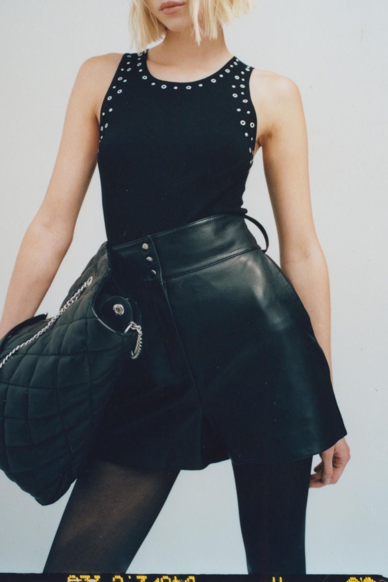 BLACK LEATHER SHORTS 5