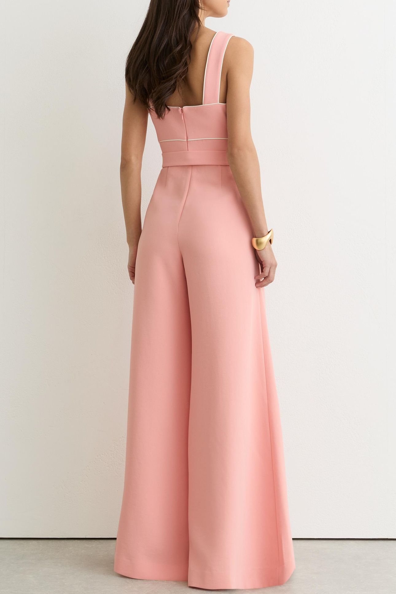 TIPPED STRUCTURED JUMPSUIT PINK 2
