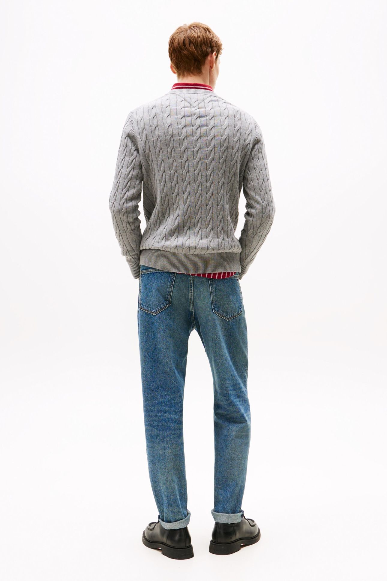 CLASSIC COTTON CABLE MEDIUM GREY HEATHER 7