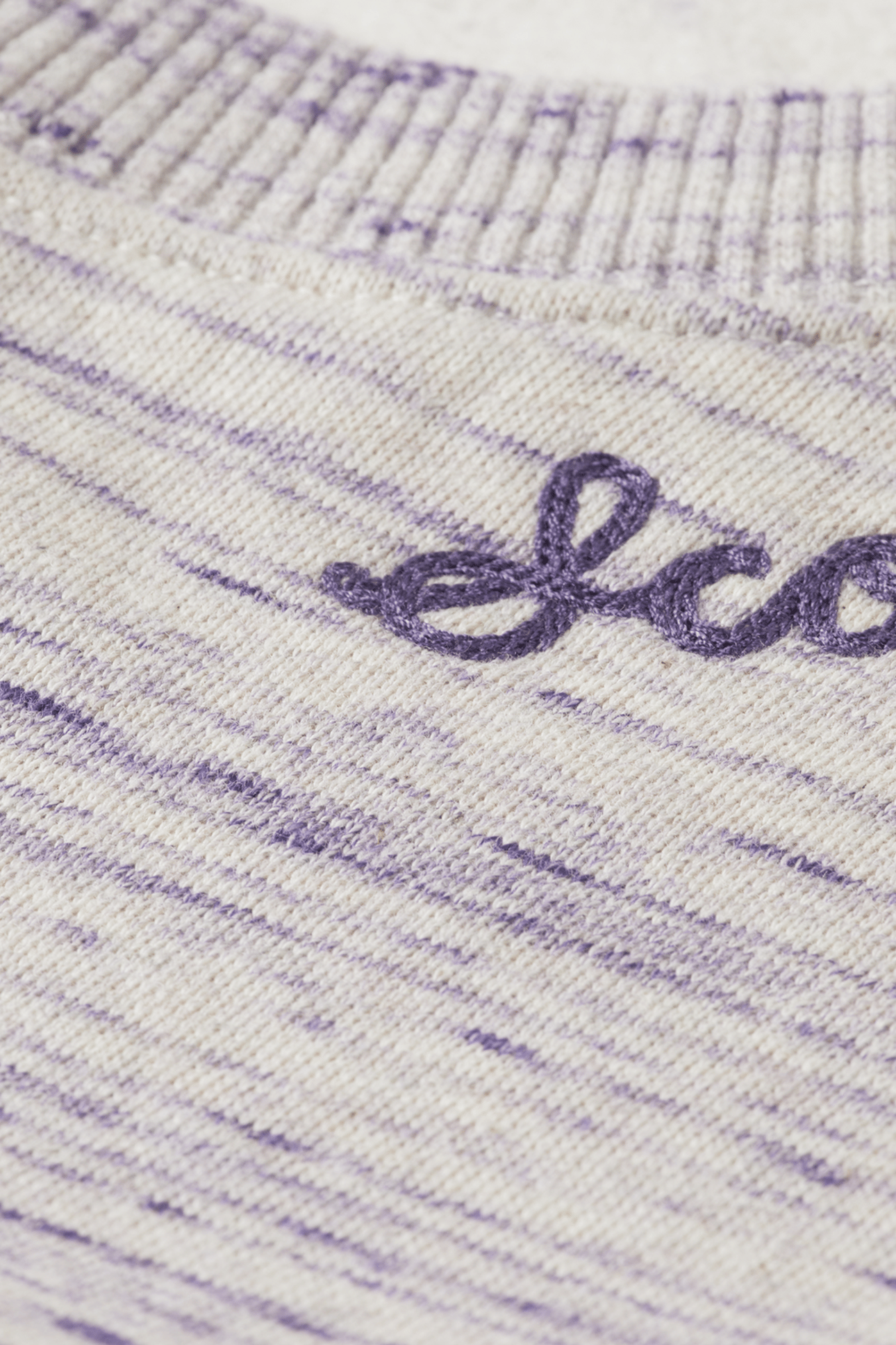 SPACE YARN EMBROIDERED LOOSE-FIT SWEATSHIRT DARK PURPLE 7