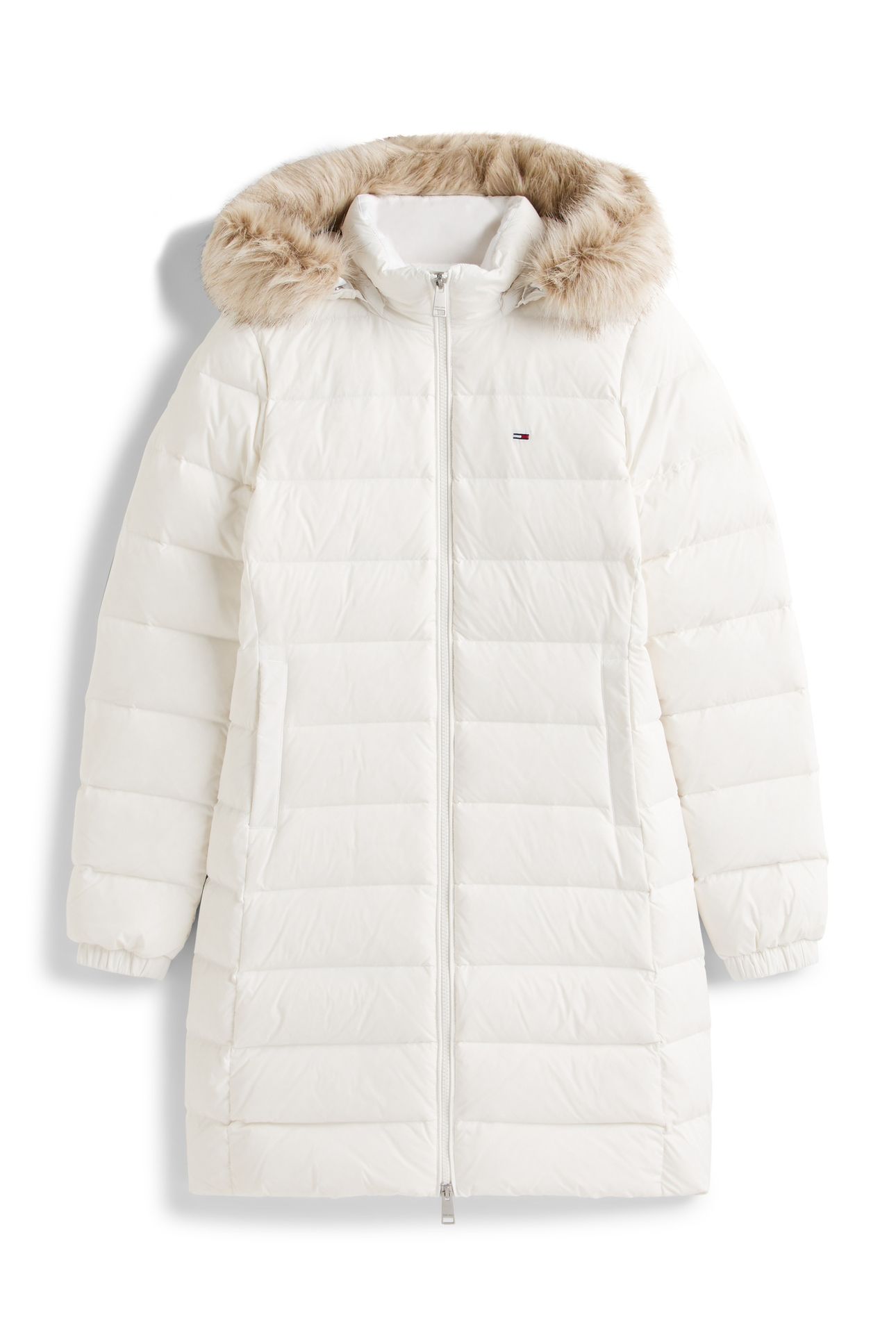 ESSENTIAL HOODED COAT WHITE 3