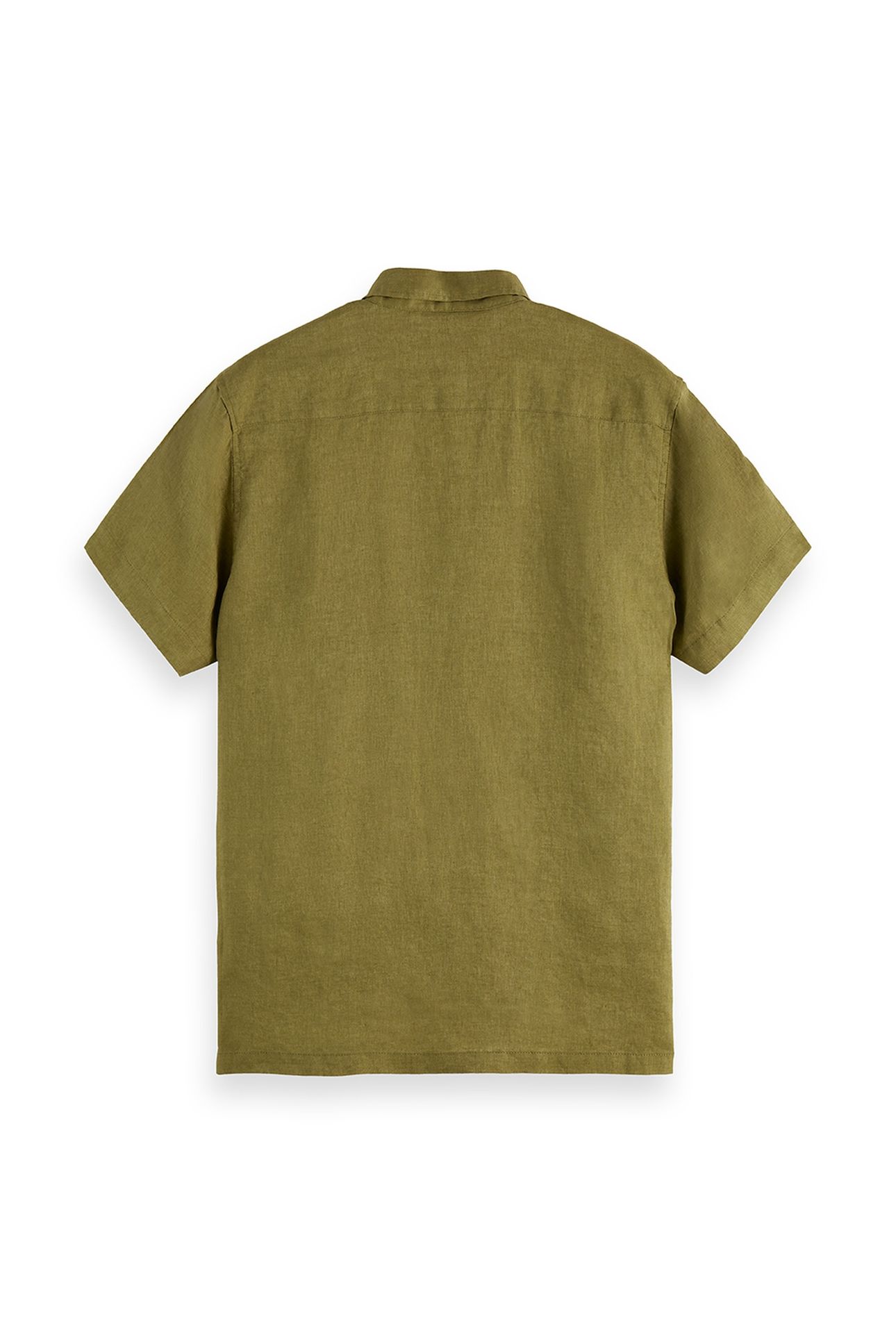 SEASONAL CORE LINEN REGULAR-FIT SHORT SLEEVE SHIRT DARK GREE 2