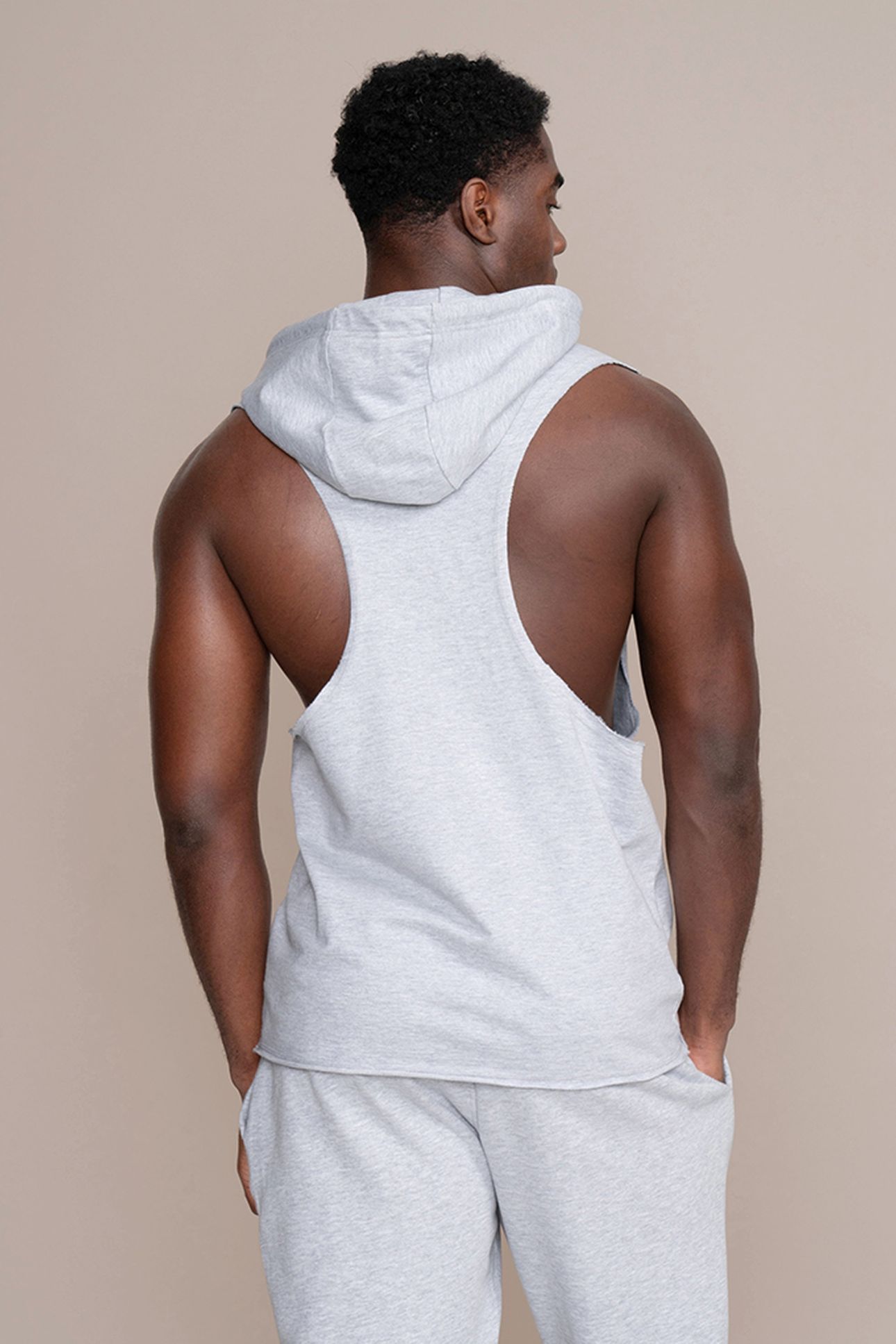 MUSCLE JOE SLEEVELESS HOODIE BLACK 3