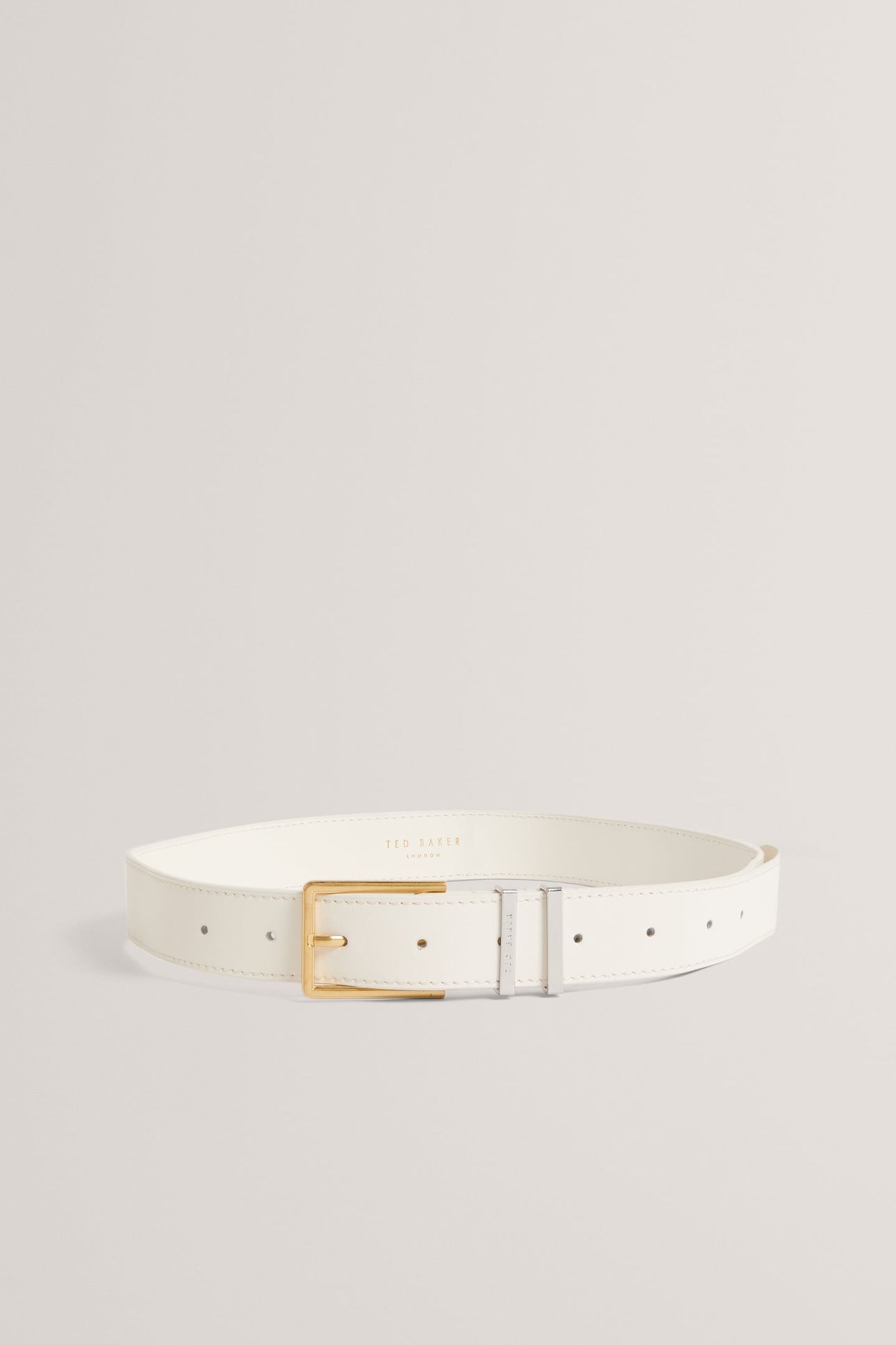 LEATHER BELT IVORY 2