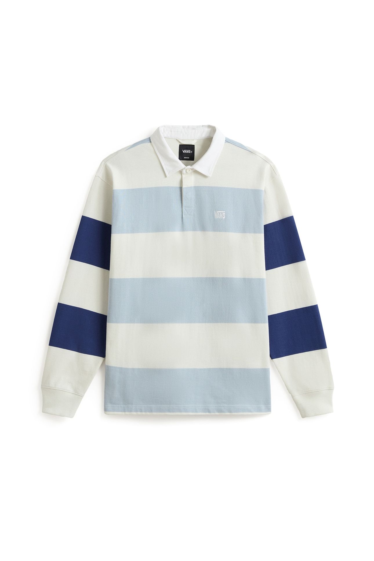 2-TONE STRIPE WARD RUGBY LS MARSHMALLOW/SOFT SLATE 1