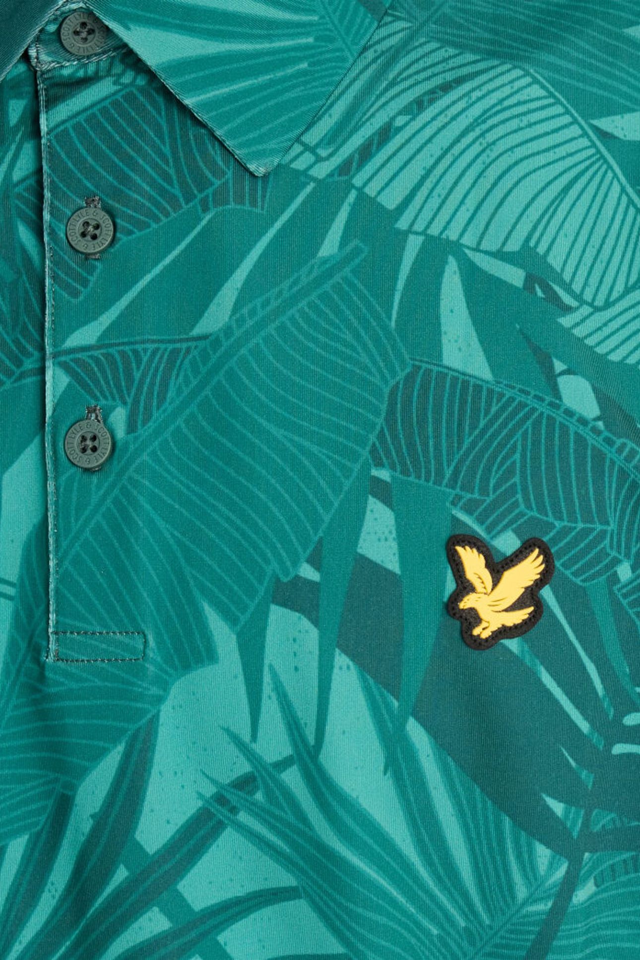 GOLF LEAF PRINT POLO CANOPY GREEN 6