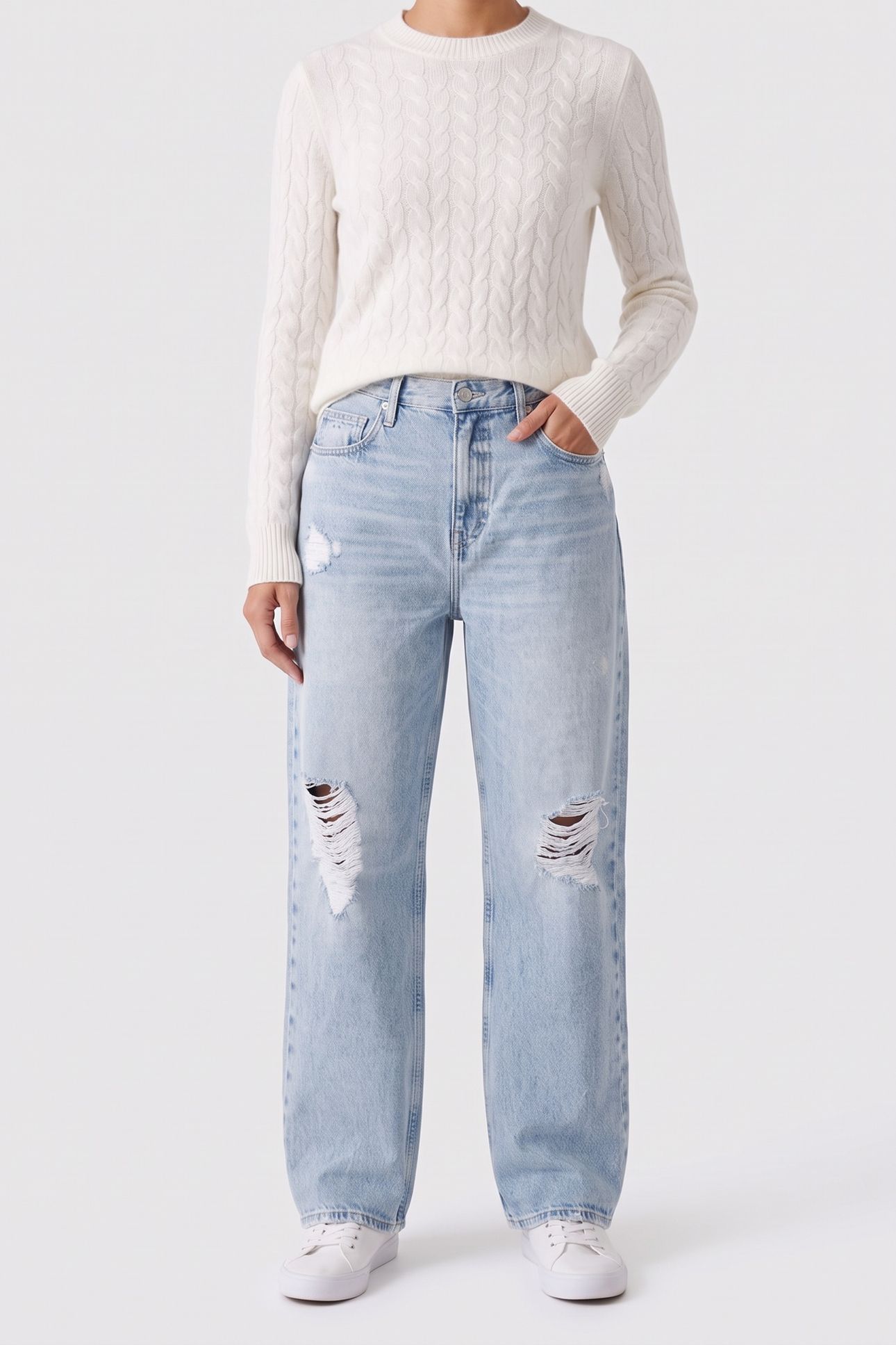 HIGH RISE RELAXED DENIM LIGHT 1