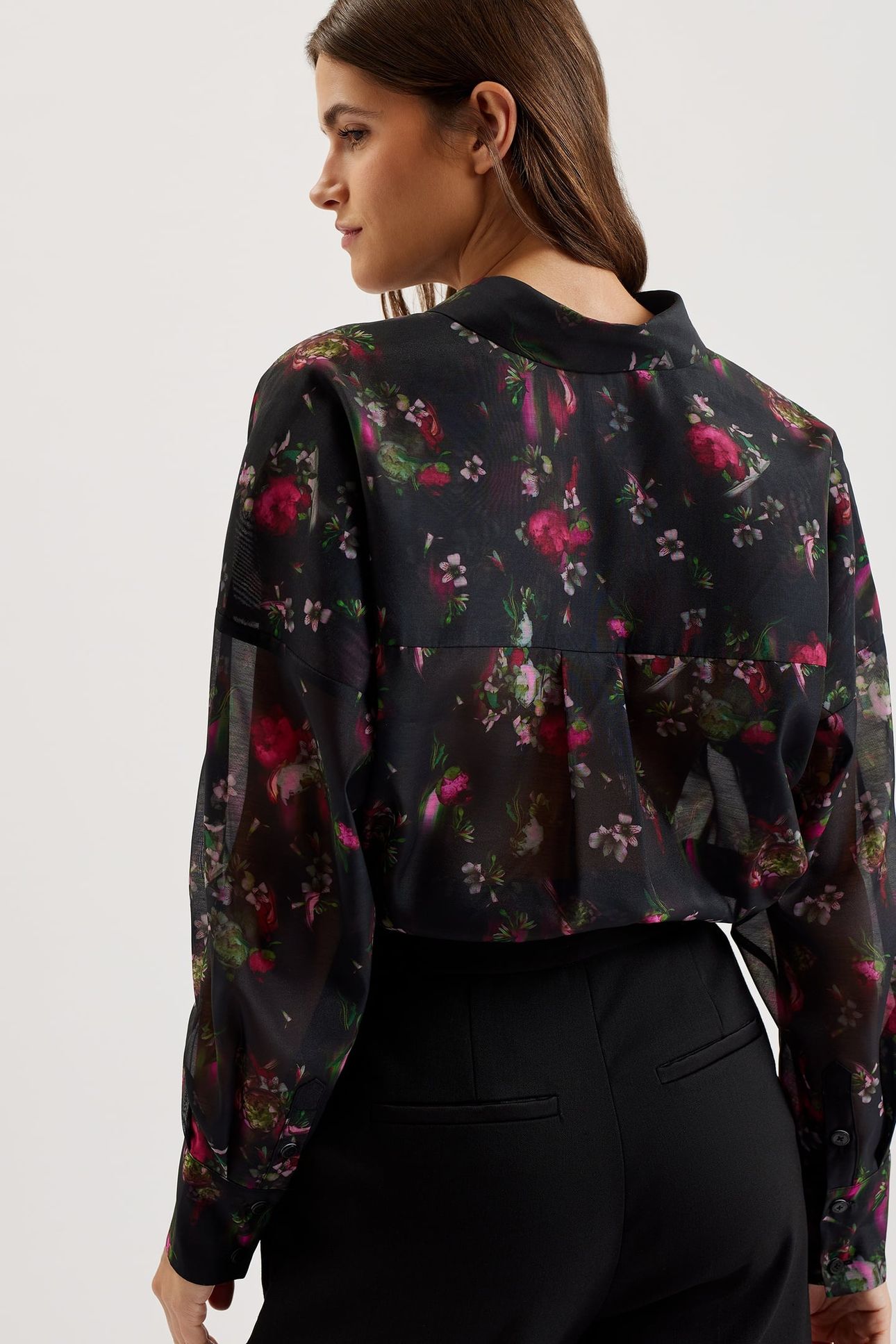 ATUEL OVERSIZED PRINTED LONG SLEEVE BLACK 2