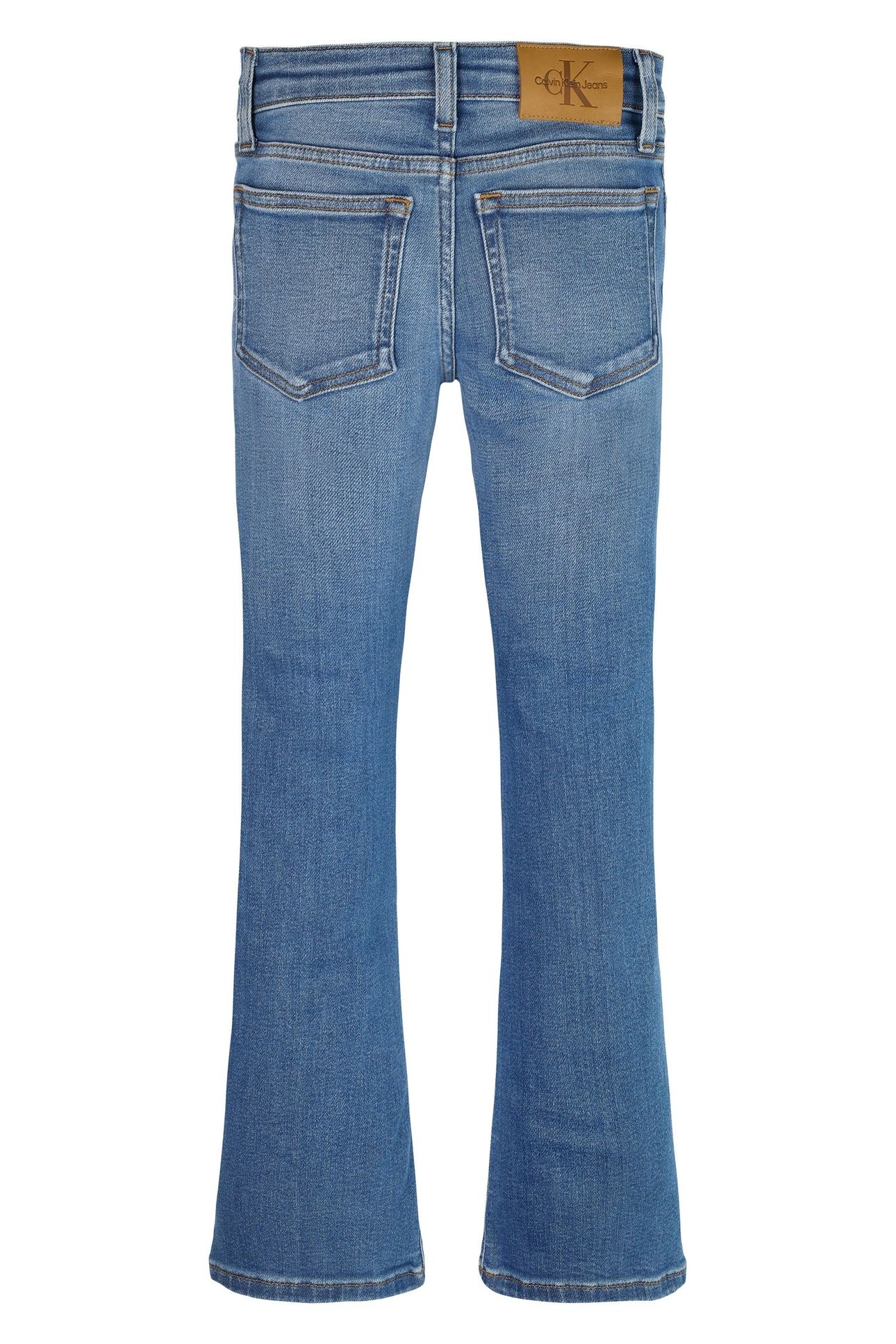 GIRLS MID RISE FLARE ESSENTIAL WASHED BLUE 2