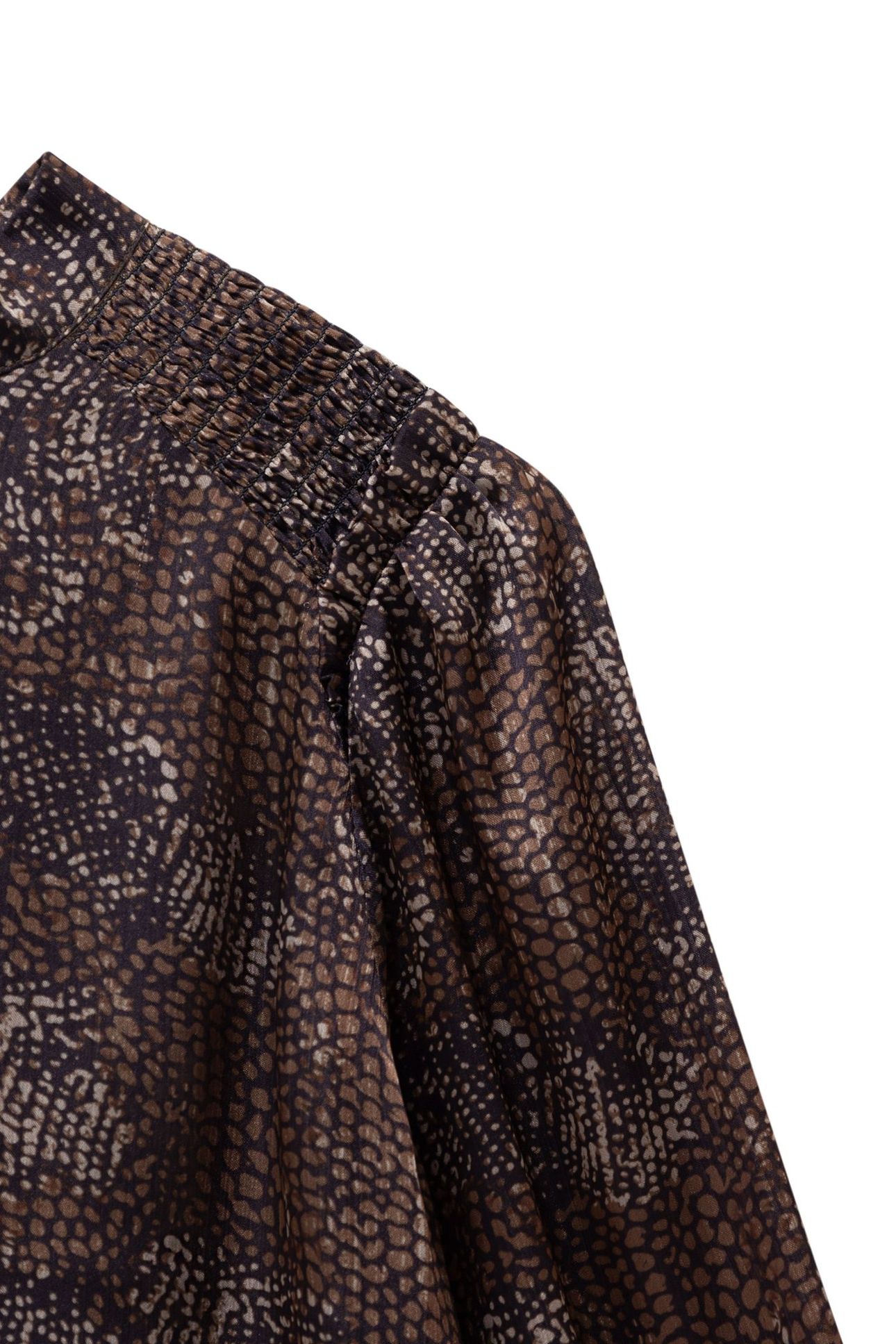 CLARICE - BLACK PYTHON PRINT BLOUSE 2