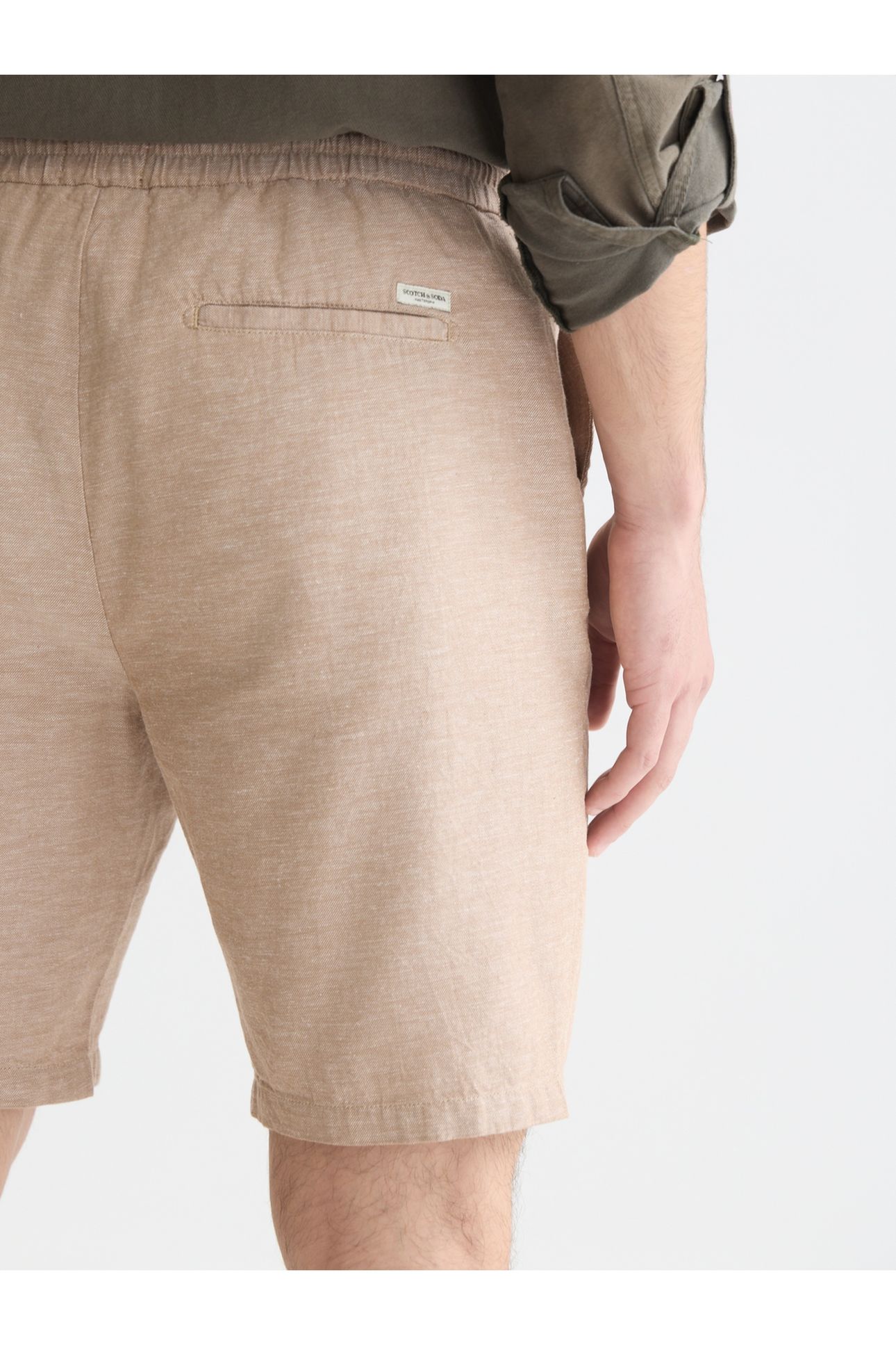 SEASONAL CORE FAVE COTTON LINEN REGULAR-FIT CHINO SHORTS LT 4