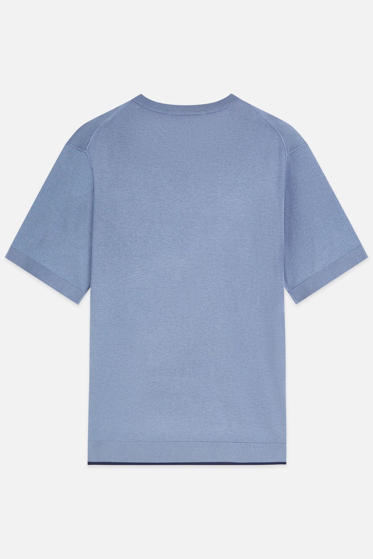 KNITTED RELAXED-FIT T-SHIRT NAVY 2
