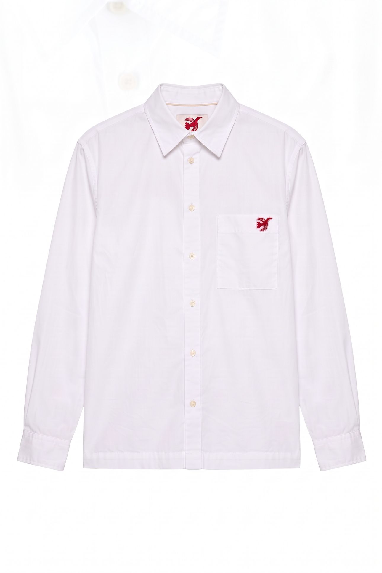 THE FREE SPIRIT PEACE BIRD POPLIN SHIRT WHITE 3