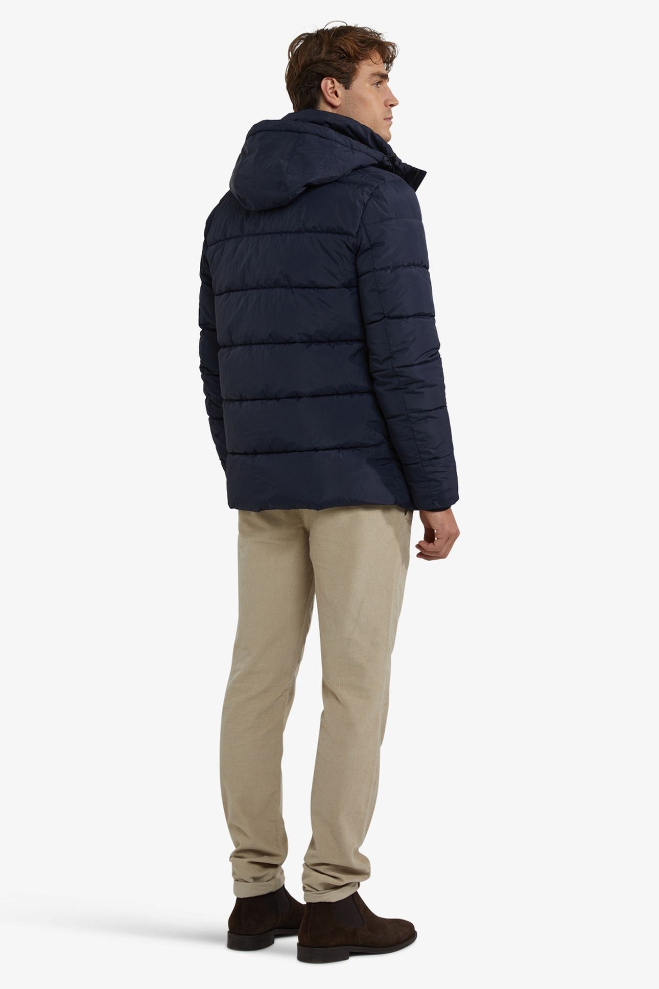 HOODED BOMBER JACKET NAVY 5