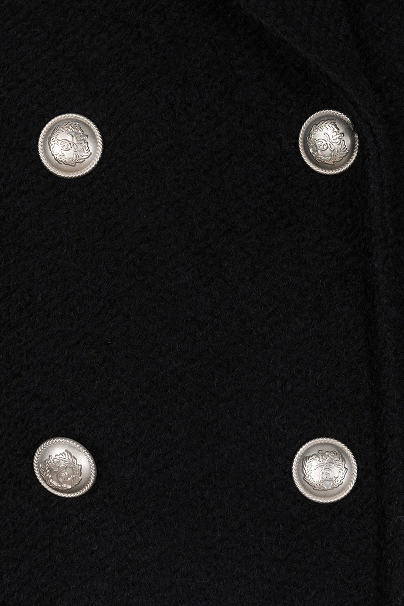 COAT DOUBLE BREASTED BOUCLE BLACK 6